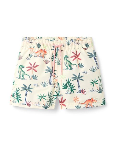 Recycled Dinosaur Swim Trunk