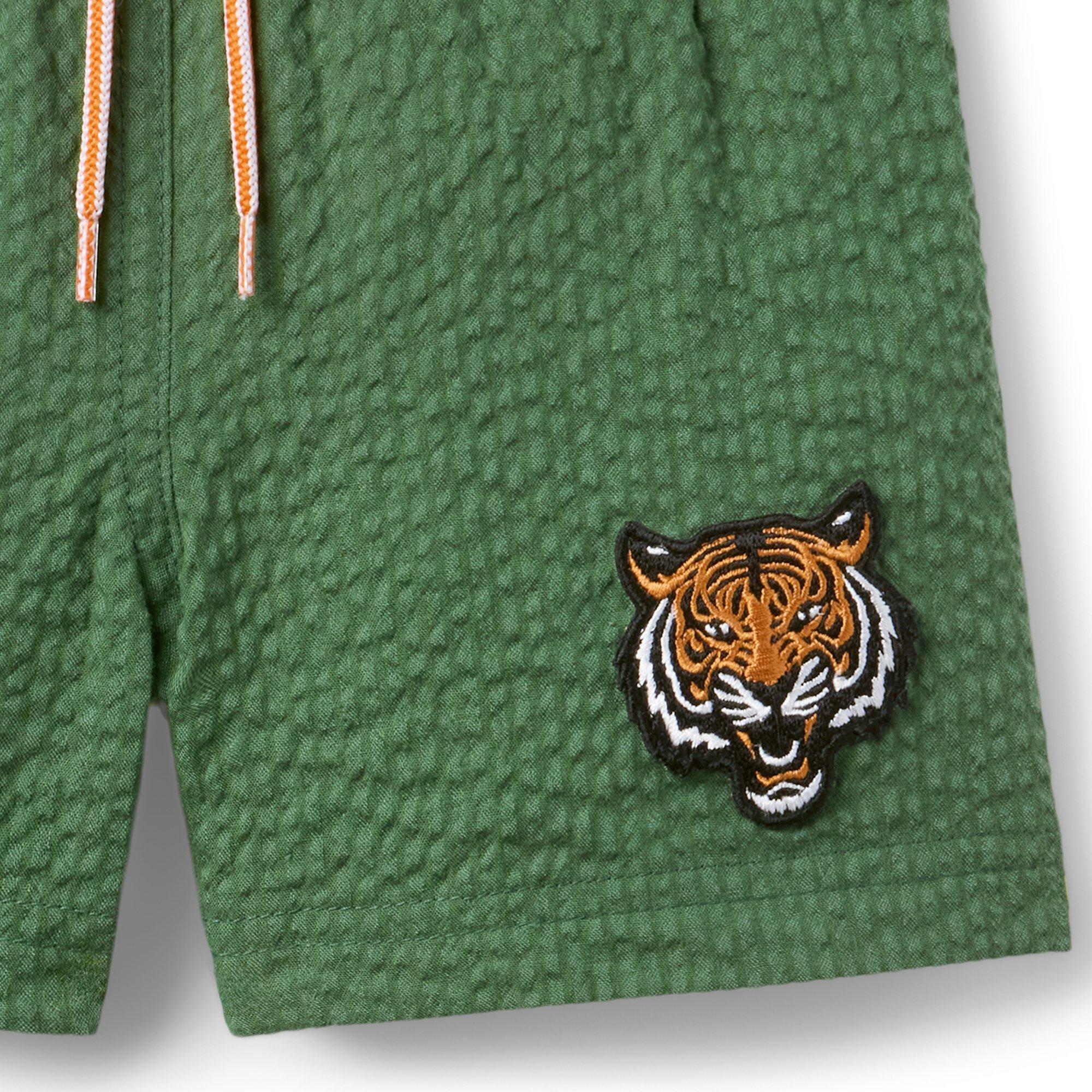 Recycled Seersucker Tiger Swim Trunk image number 1