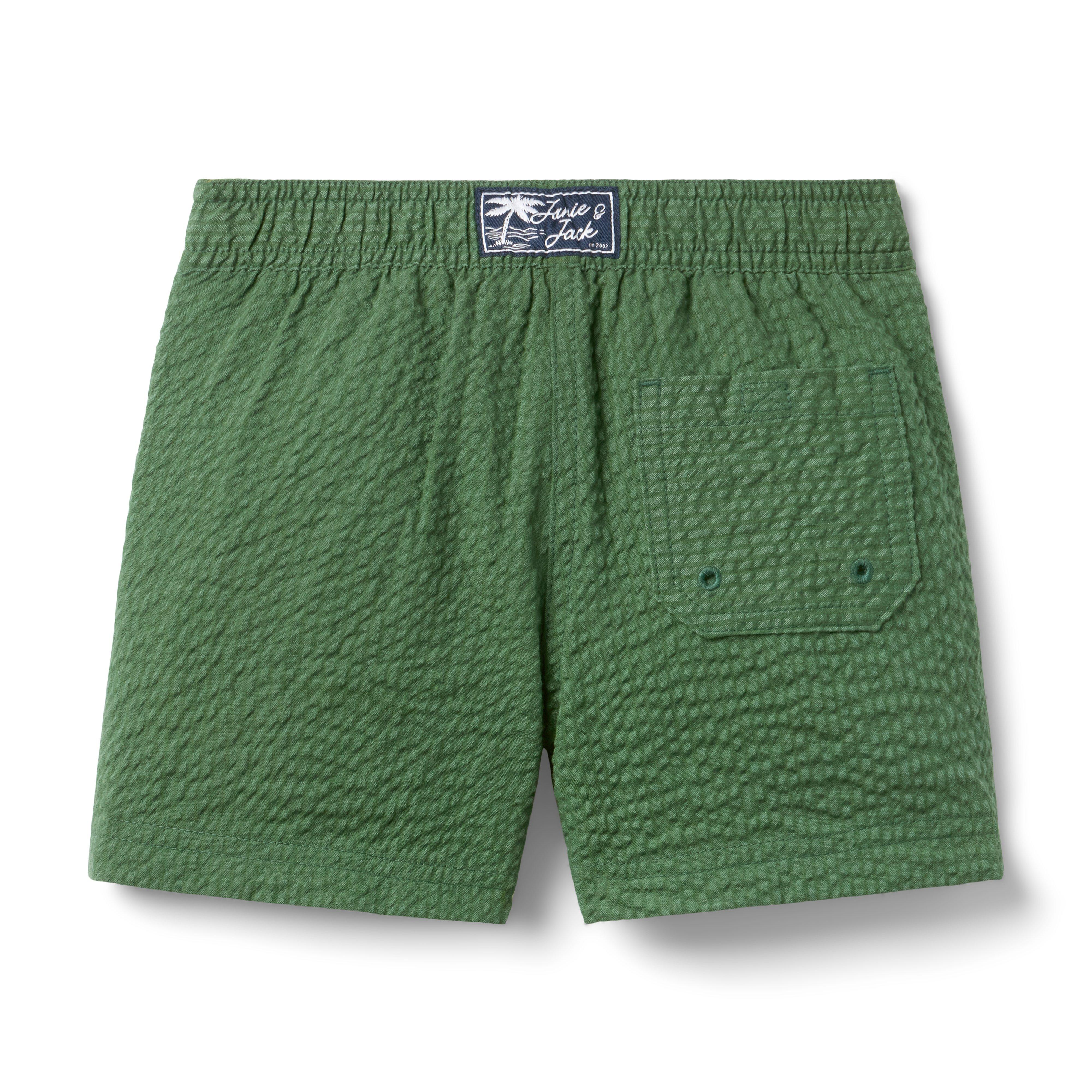 Recycled Seersucker Tiger Swim Trunk image number 2