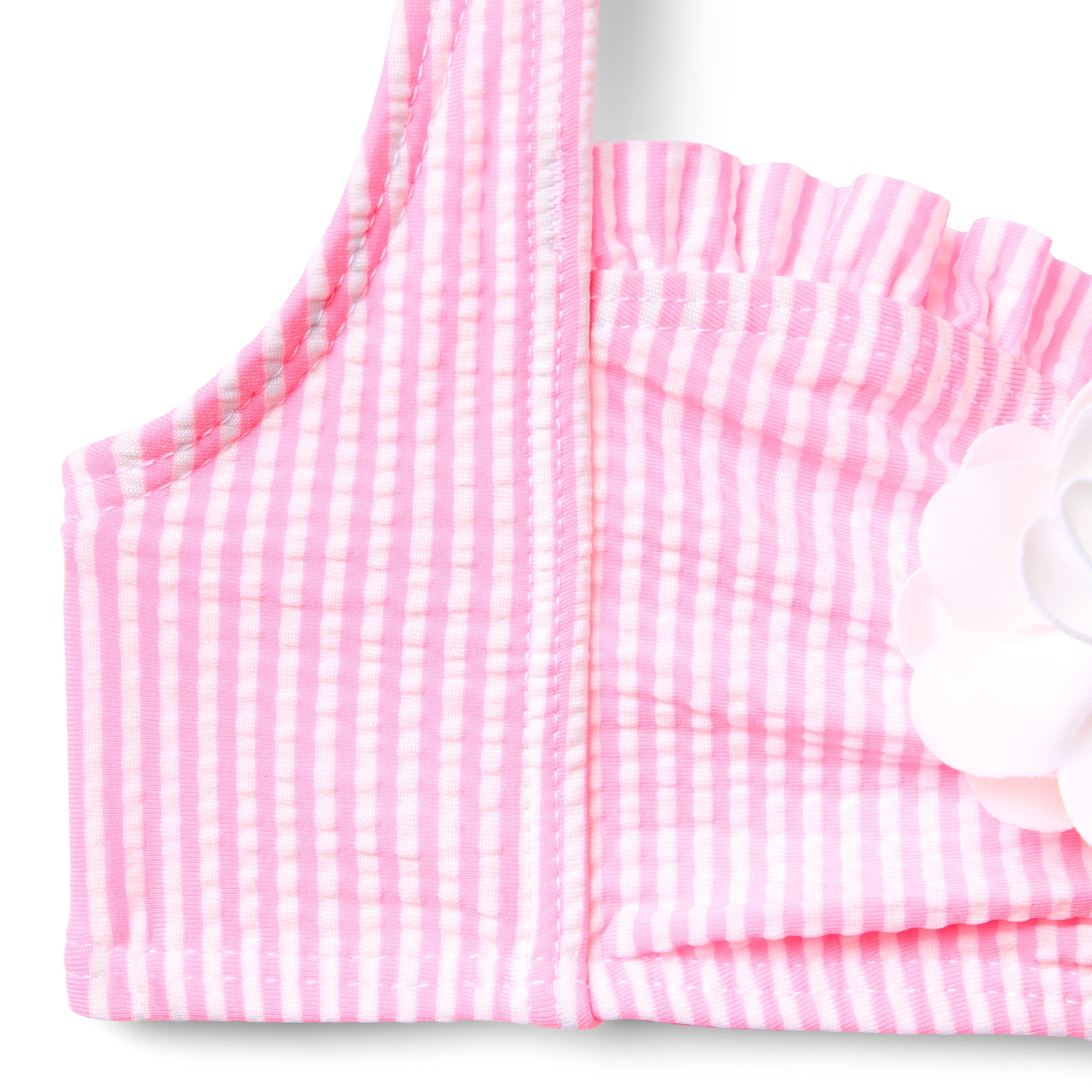 Recycled Striped Rosette 2-Piece Swimsuit image number 1