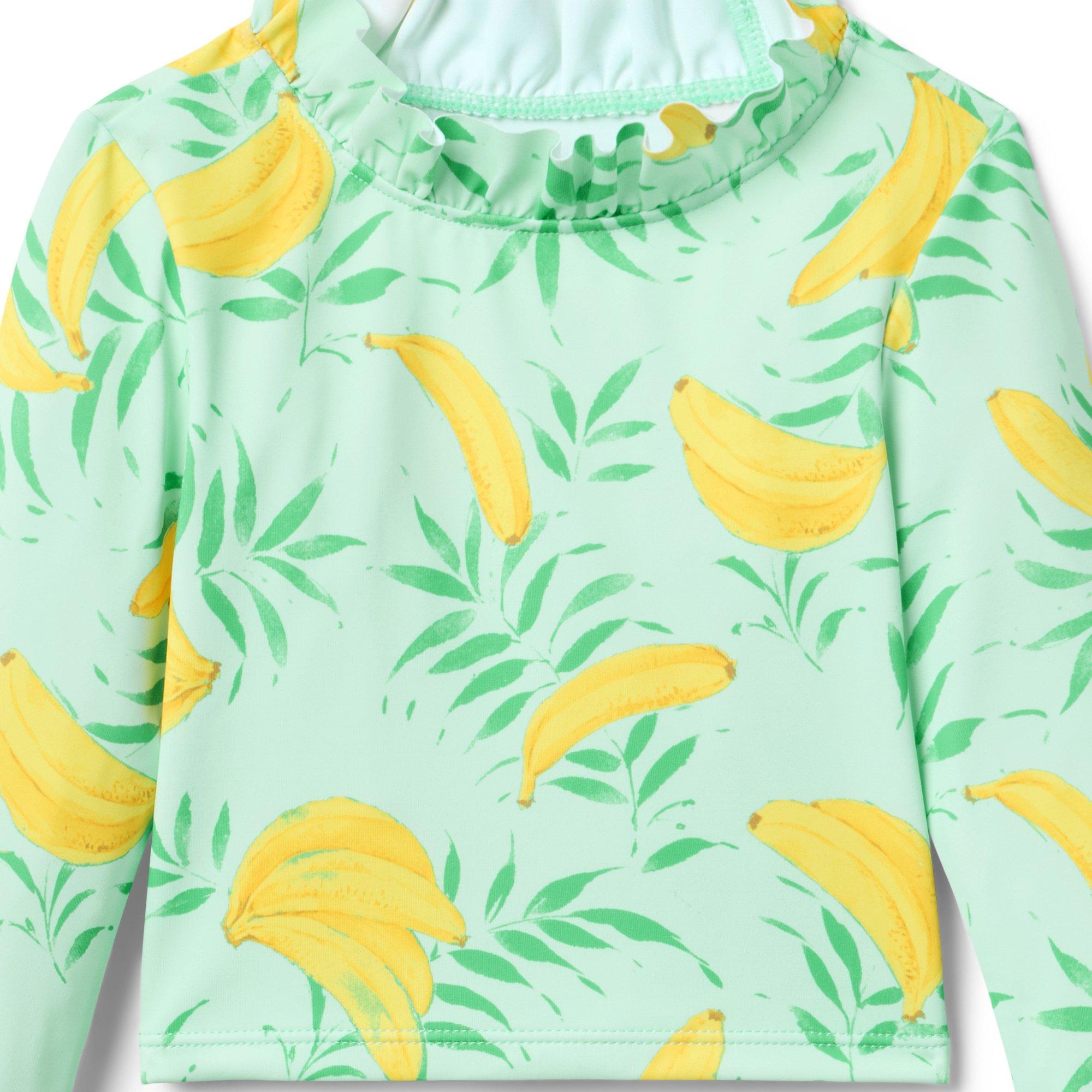 Recycled Banana Rash Guard Swimsuit image number 1