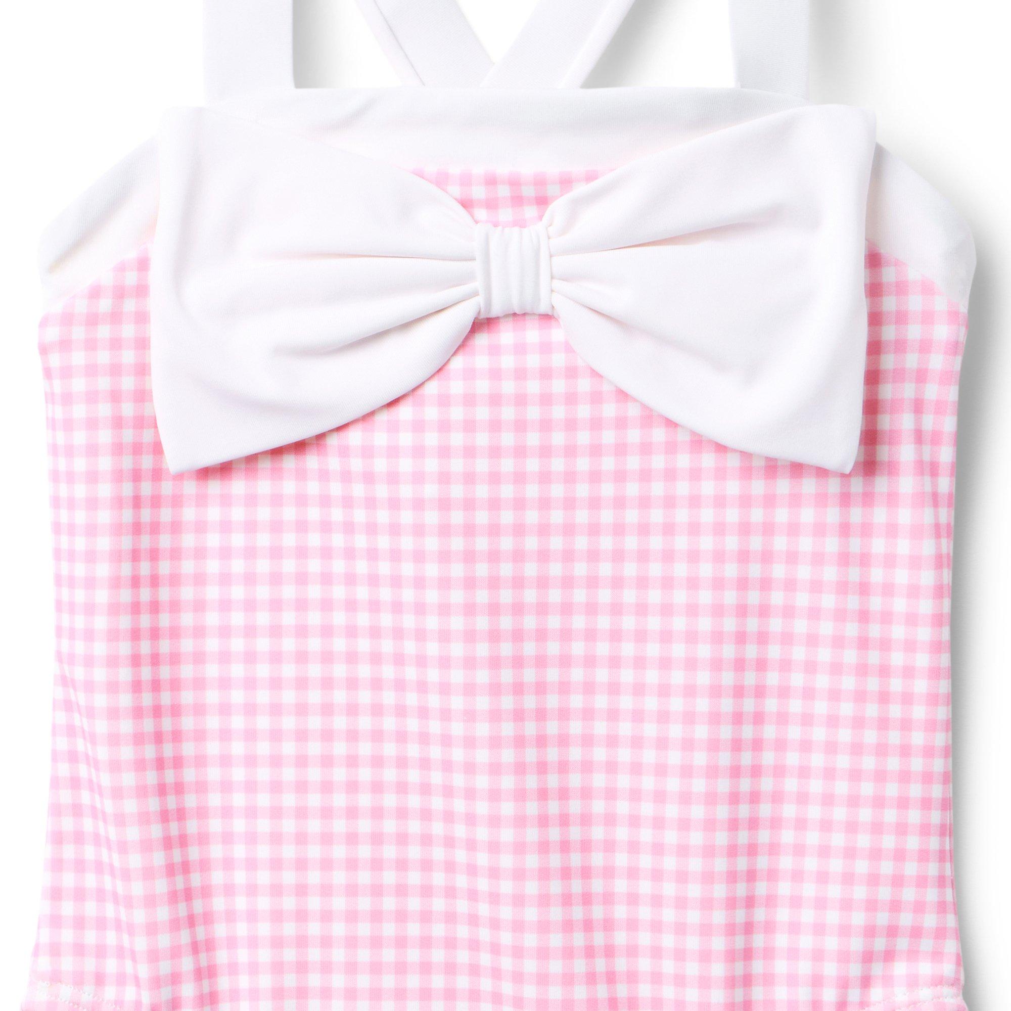 Recycled Gingham Bow Swimsuit  image number 1