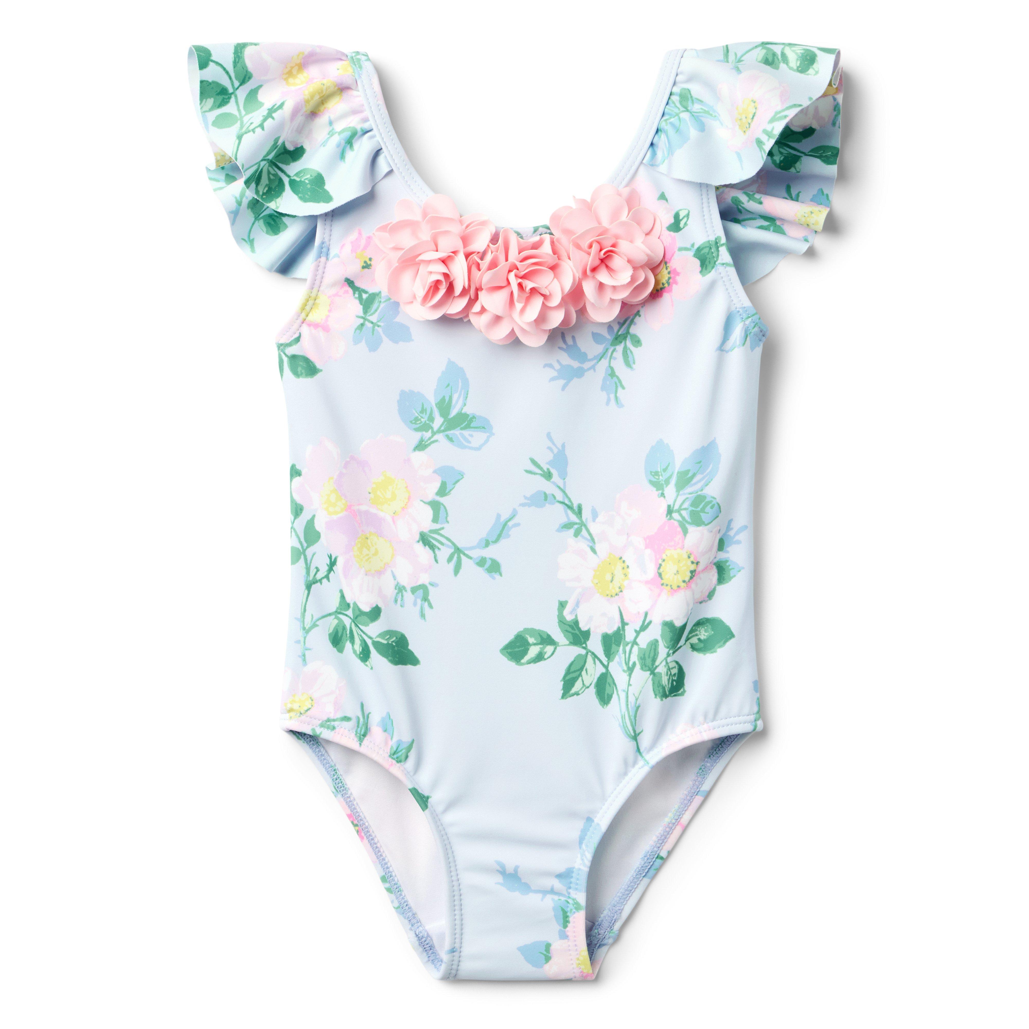 Recycled Floral Rosette Swimsuit