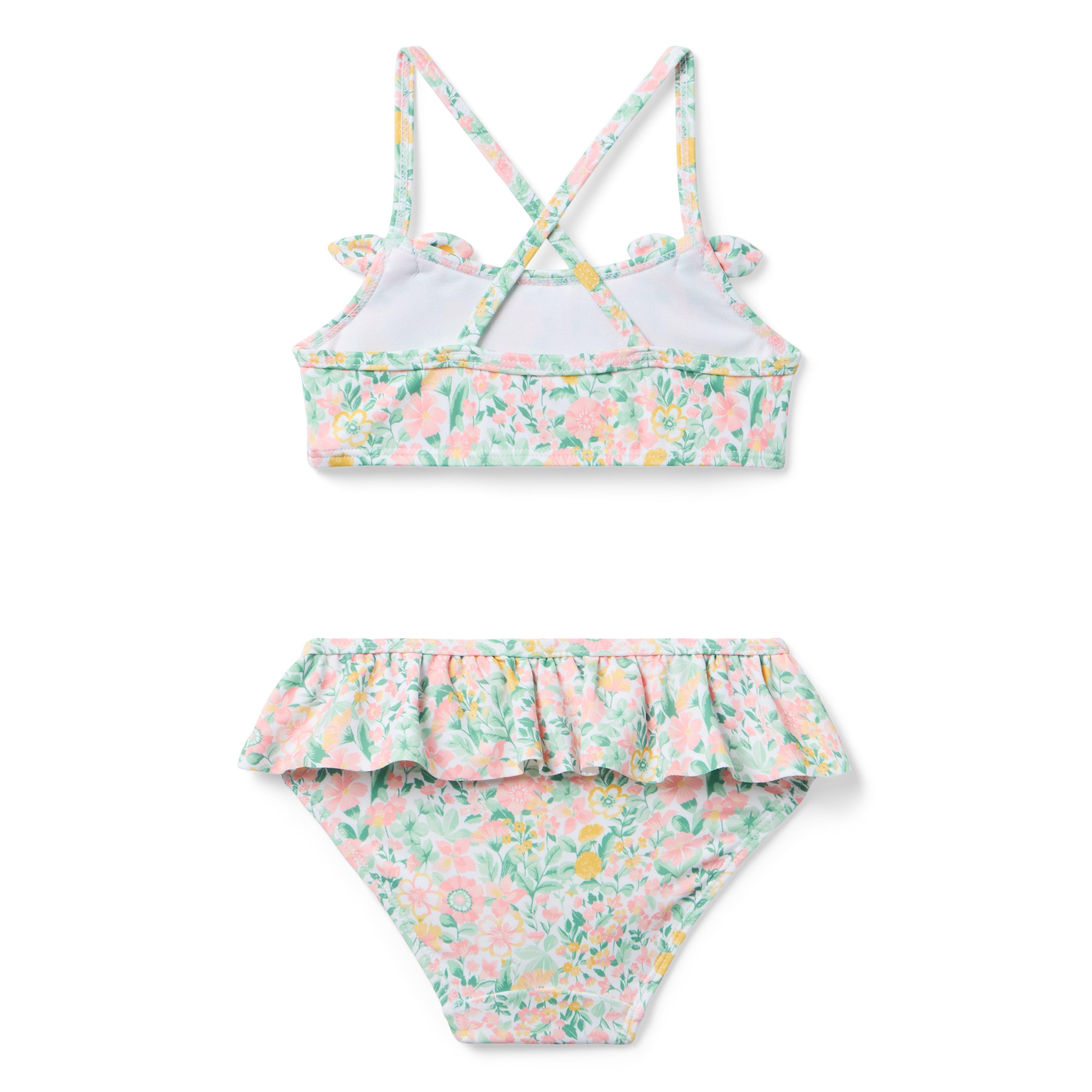 Recycled Ditsy Floral Ruffle 2-Piece Swimsuit image number 1