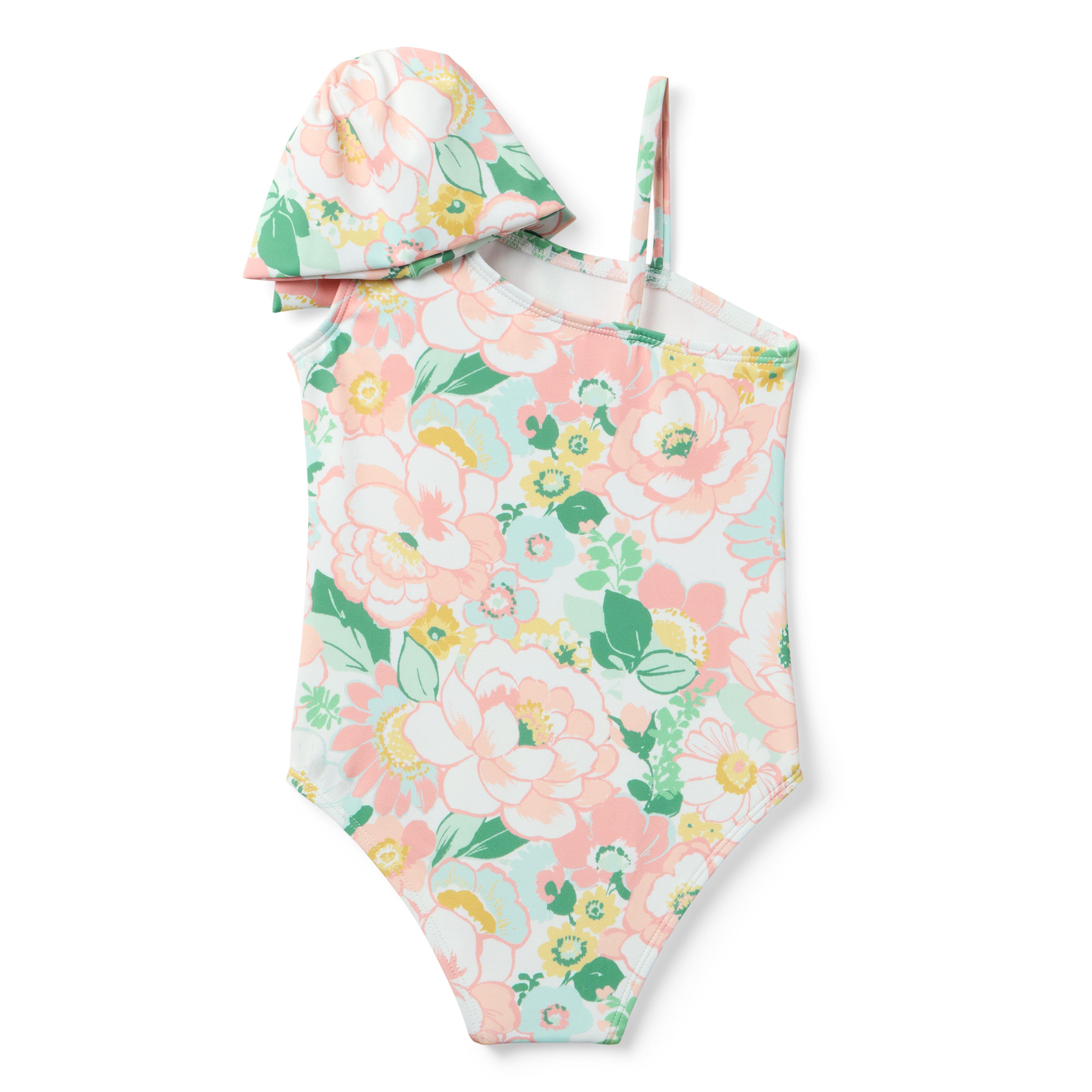 Recycled Floral Bow Shoulder Swimsuit image number 1
