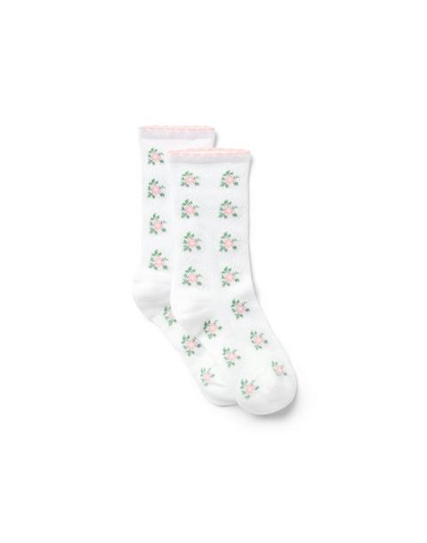 Floral Pointelle Sock