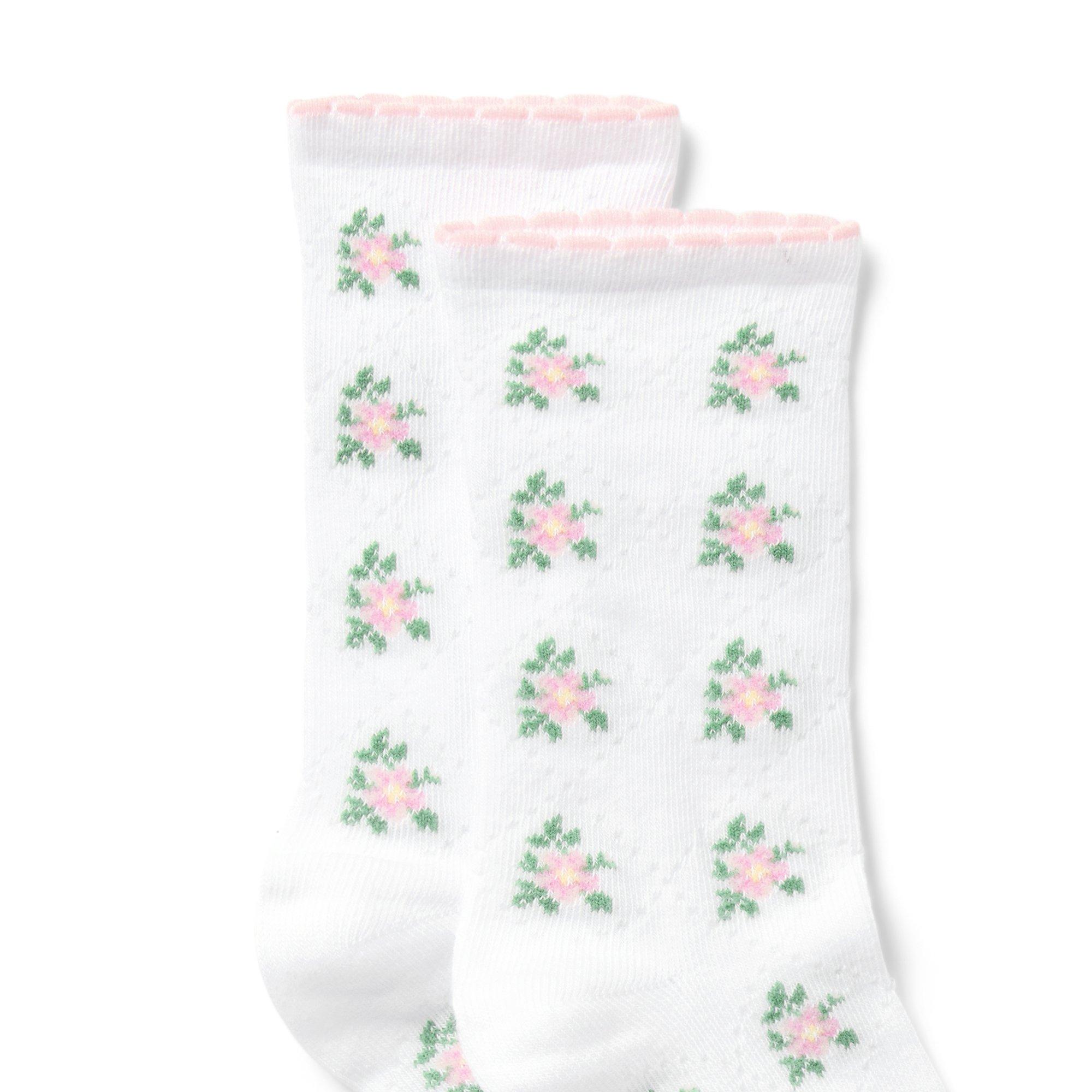Floral Pointelle Sock image number 1