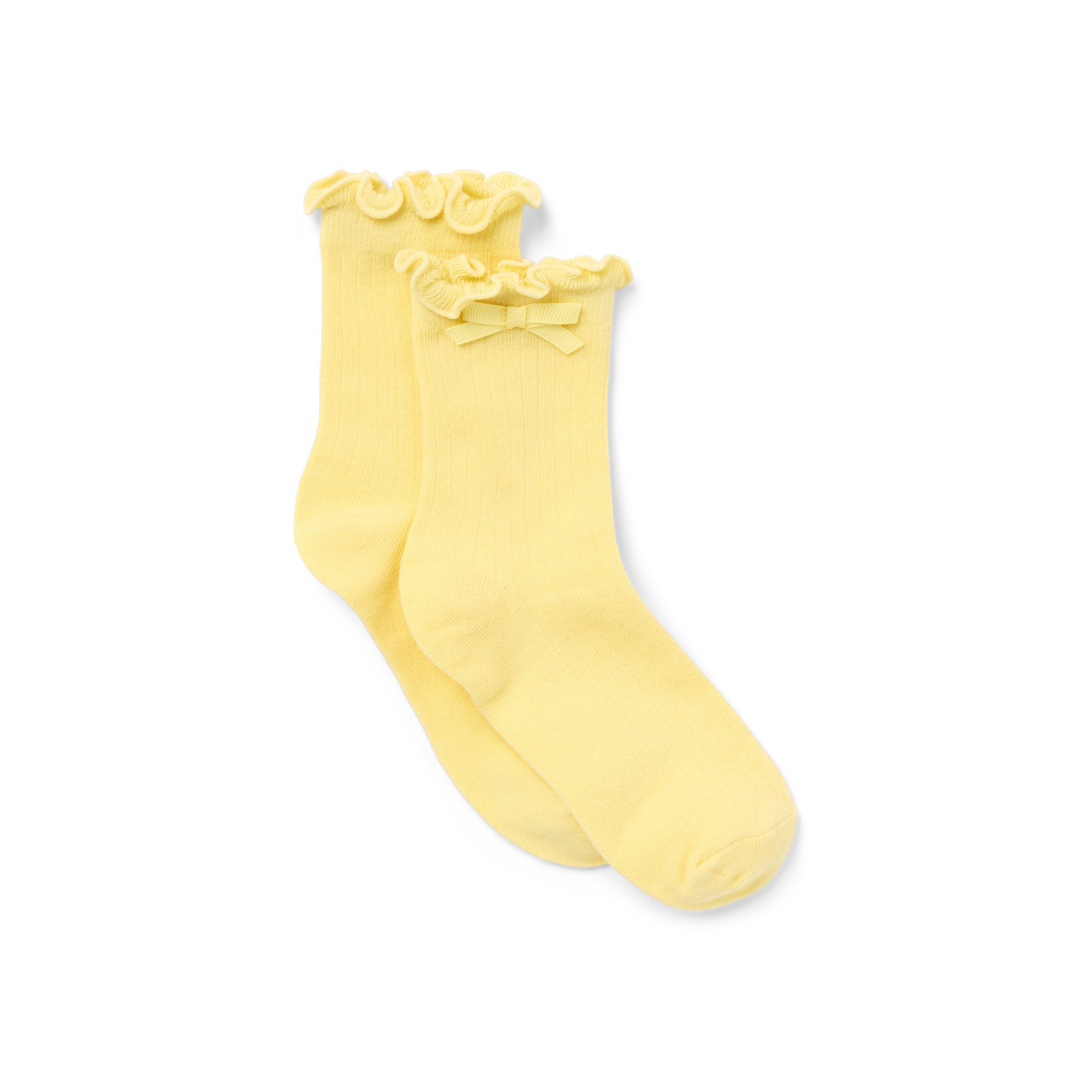 Ruffle Cuff Bow Sock