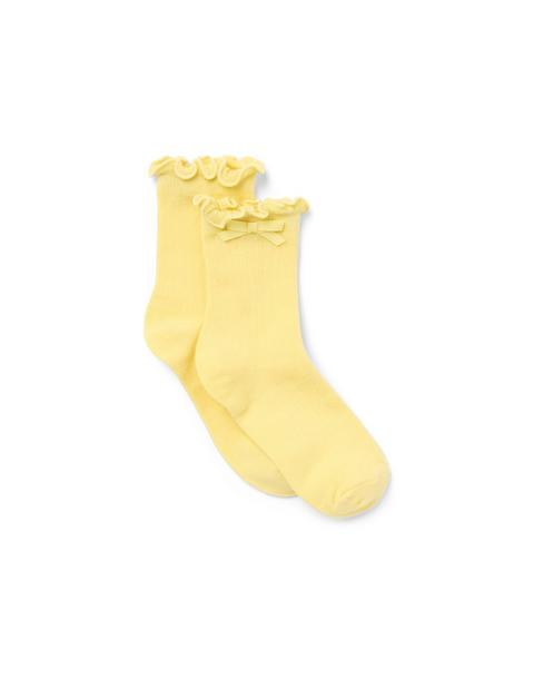 Ruffle Cuff Bow Sock
