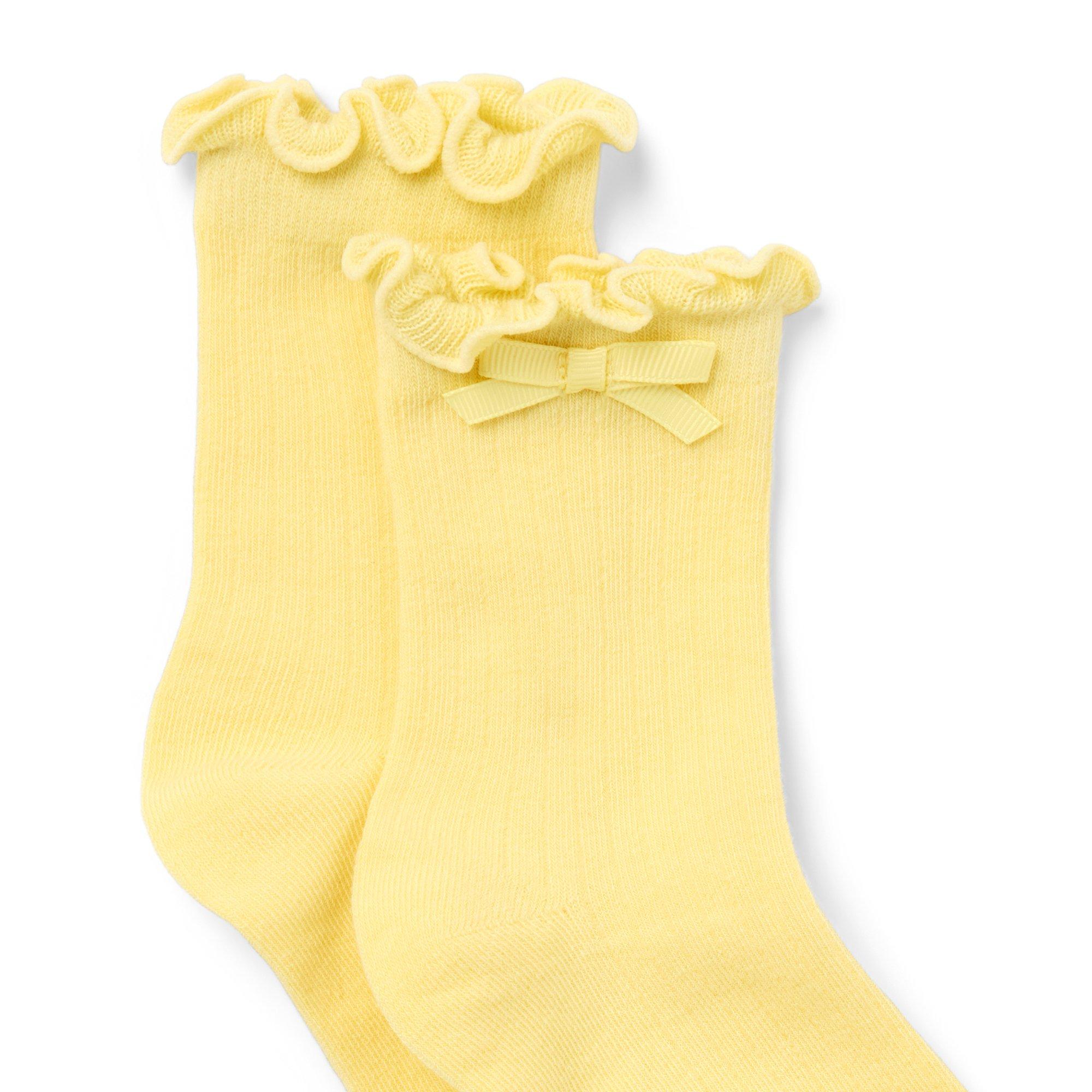 Ruffle Cuff Bow Sock image number 1