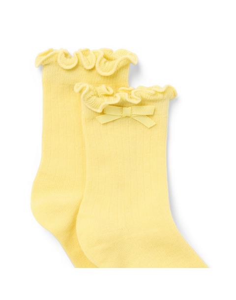 Ruffle Cuff Bow Sock