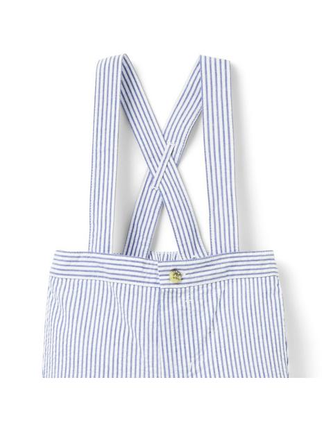 Baby Striped Seersucker Suspender Pant