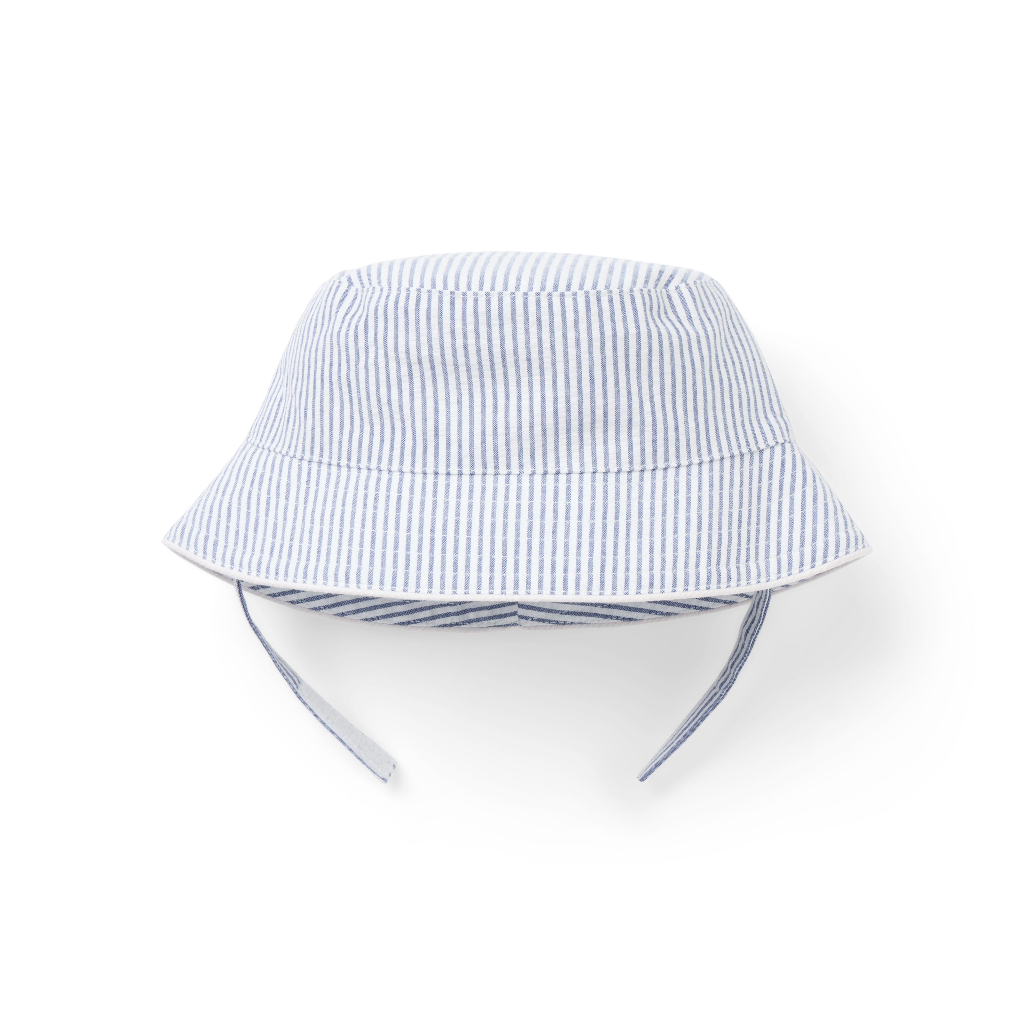 Baby Striped Seersucker Bucket Hat