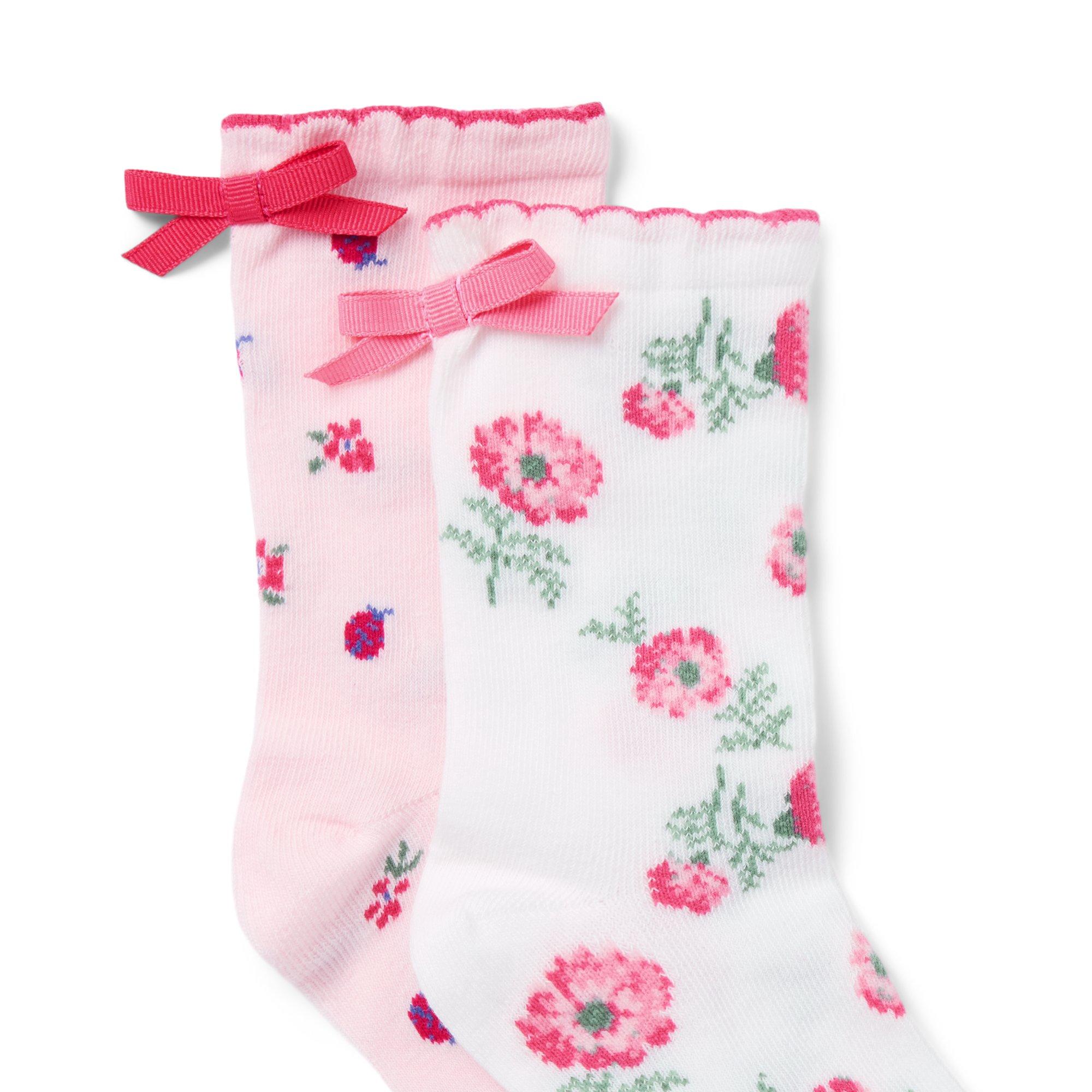 Ladybug And Floral Sock 2-Pack image number 1