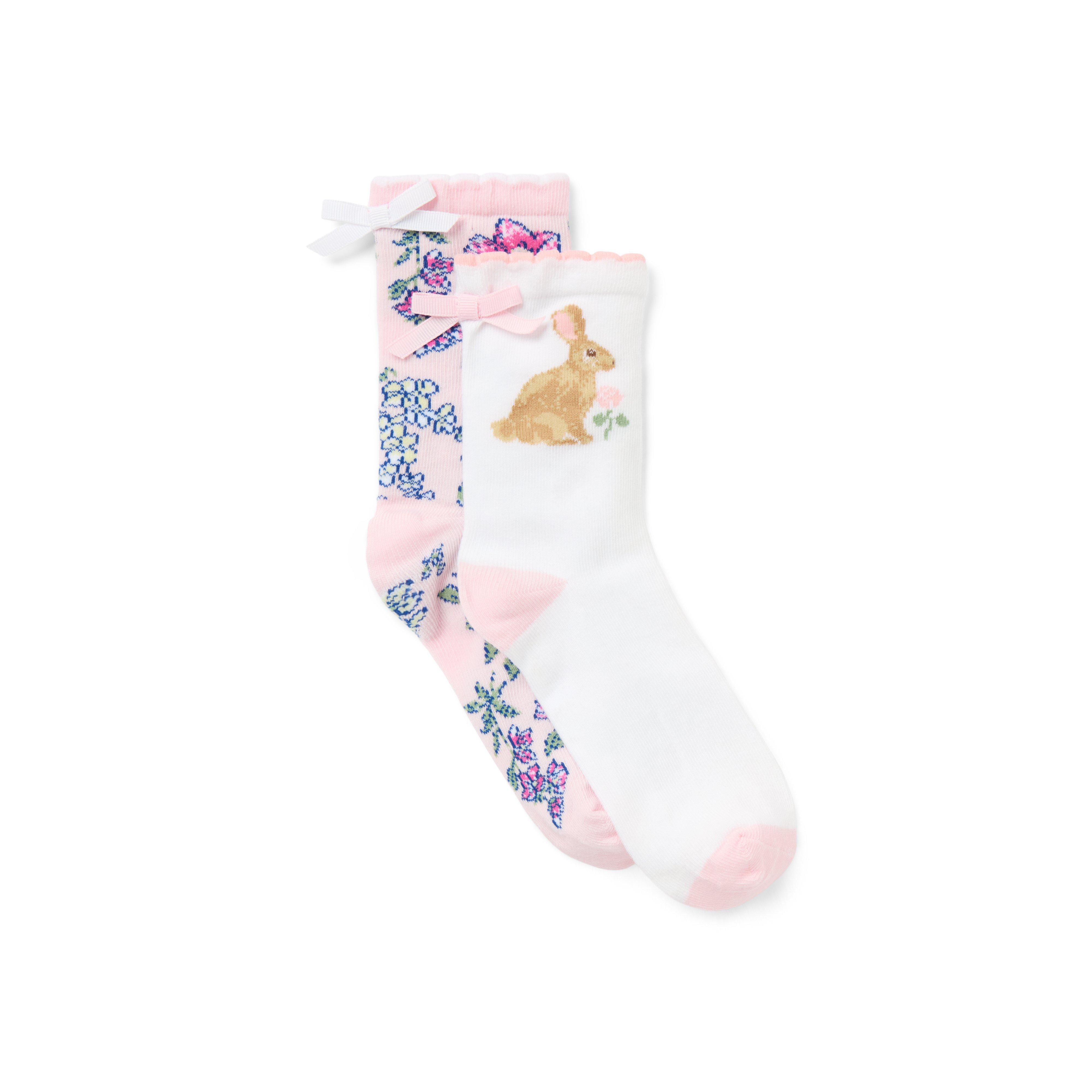 Floral And Bunny Sock 2-Pack
