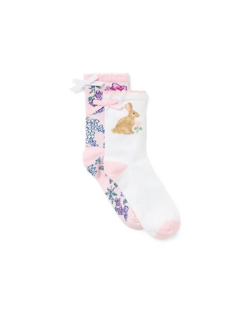 Floral And Bunny Sock 2-Pack