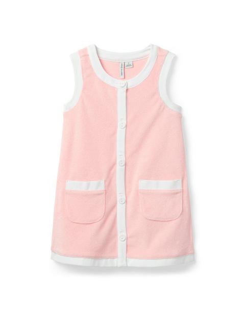 Terry Button Swim Cover-Up