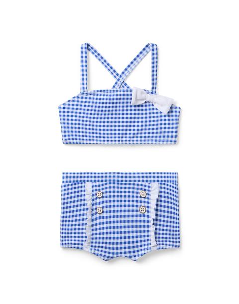 Recycled Gingham Bow 2-Piece Swimsuit