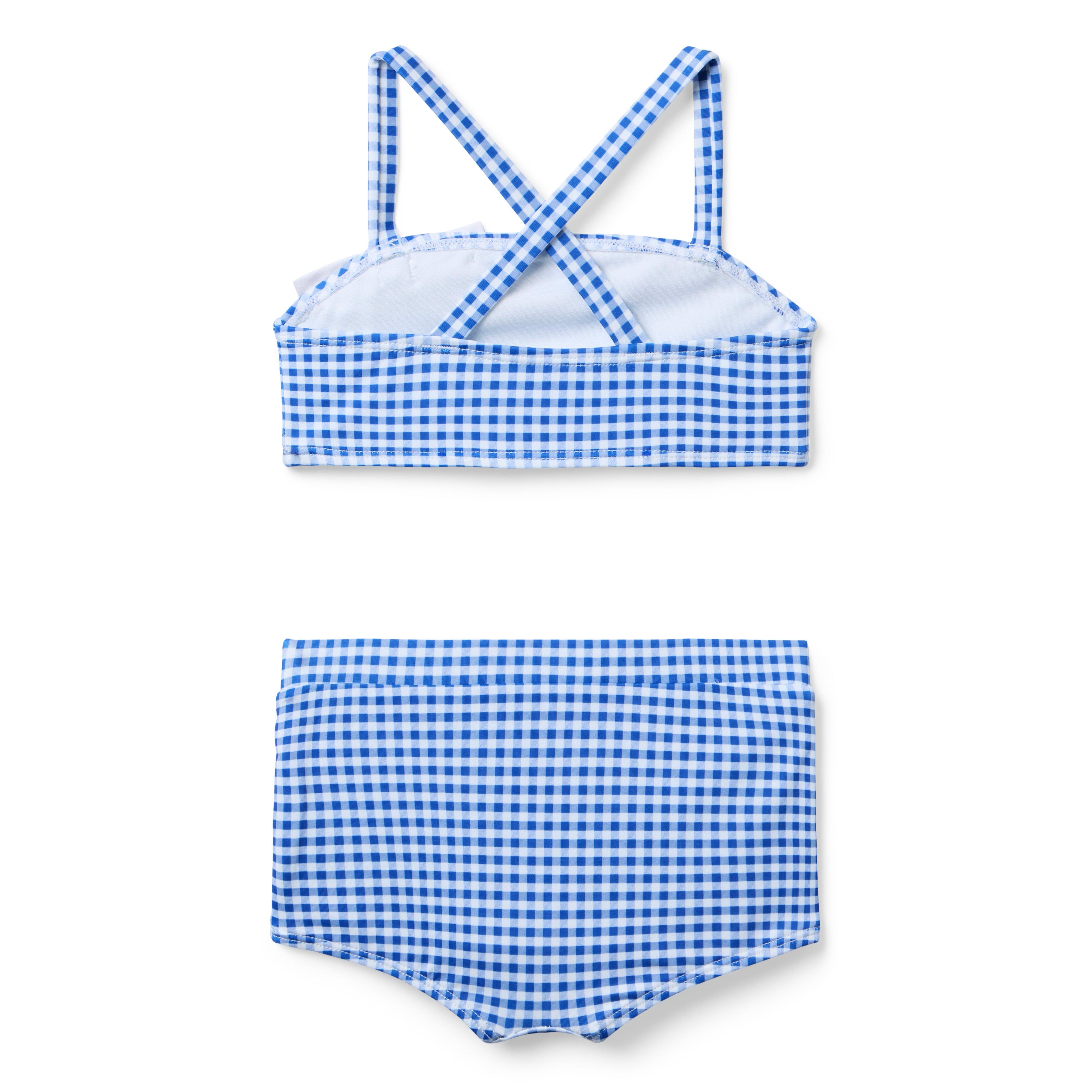 Recycled Gingham Bow 2-Piece Swimsuit image number 2