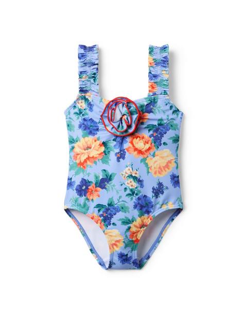 Recycled Floral Rosette Swimsuit