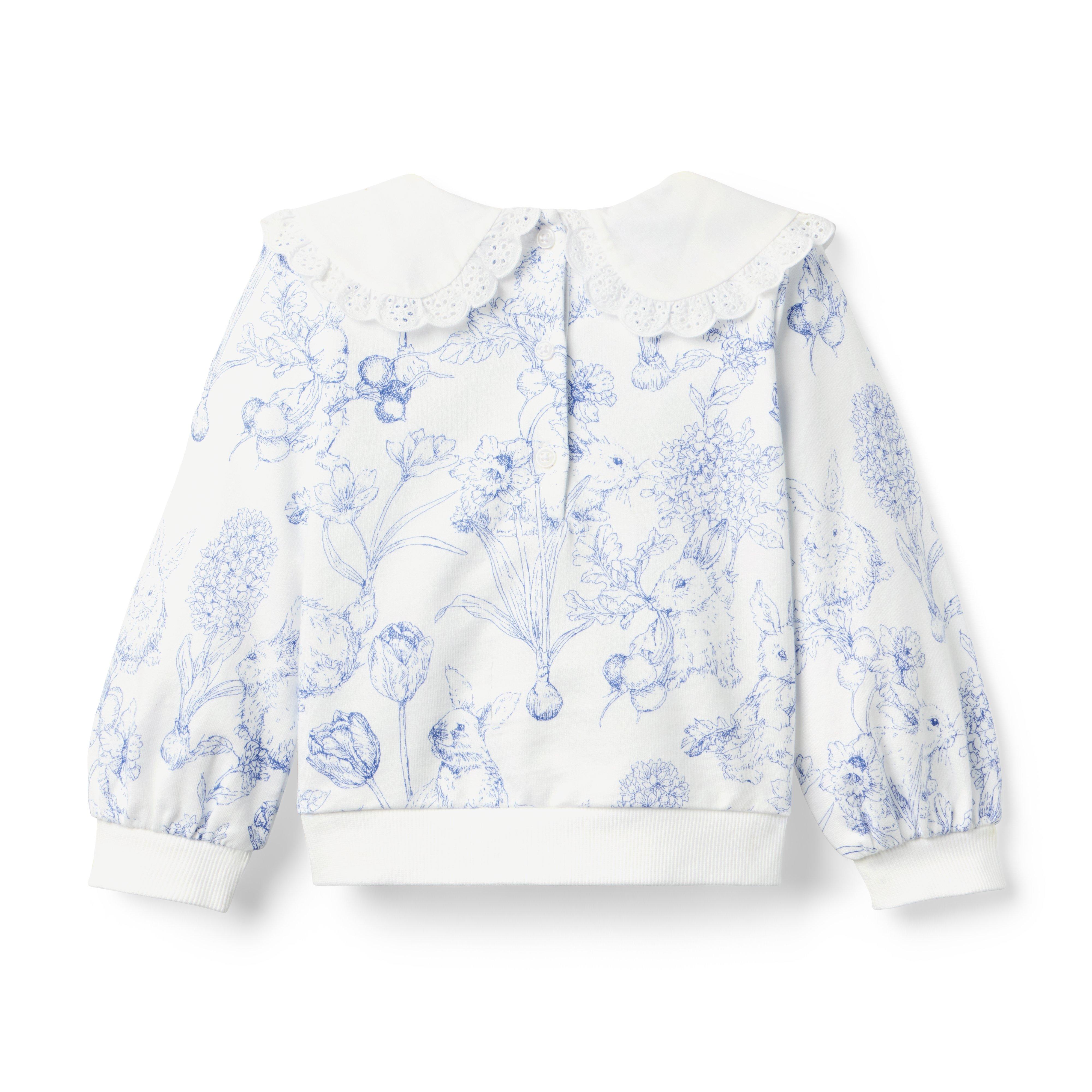 Bunny Toile Collared Sweatshirt image number 2