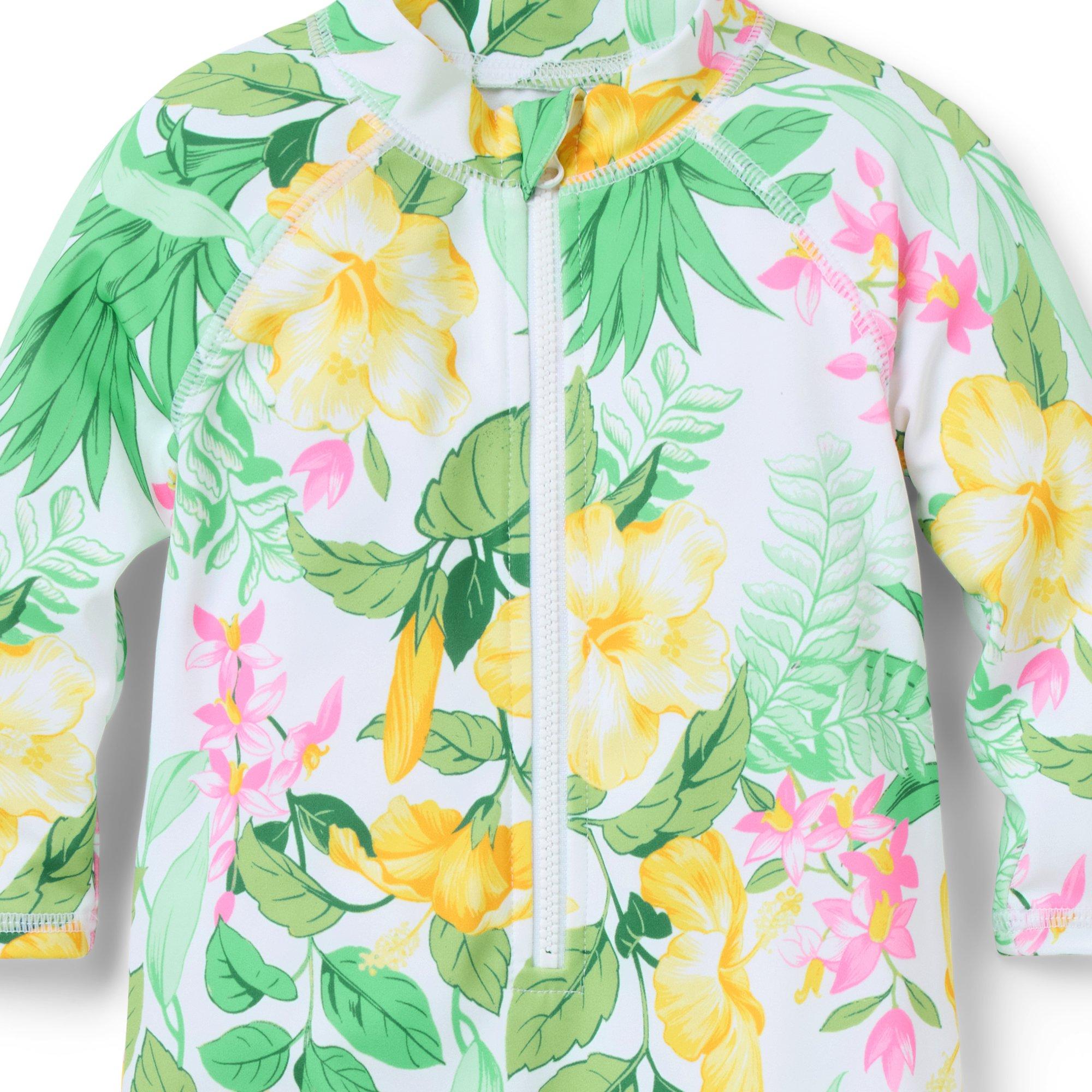 Baby Recycled Tropical Floral Swimsuit image number 1