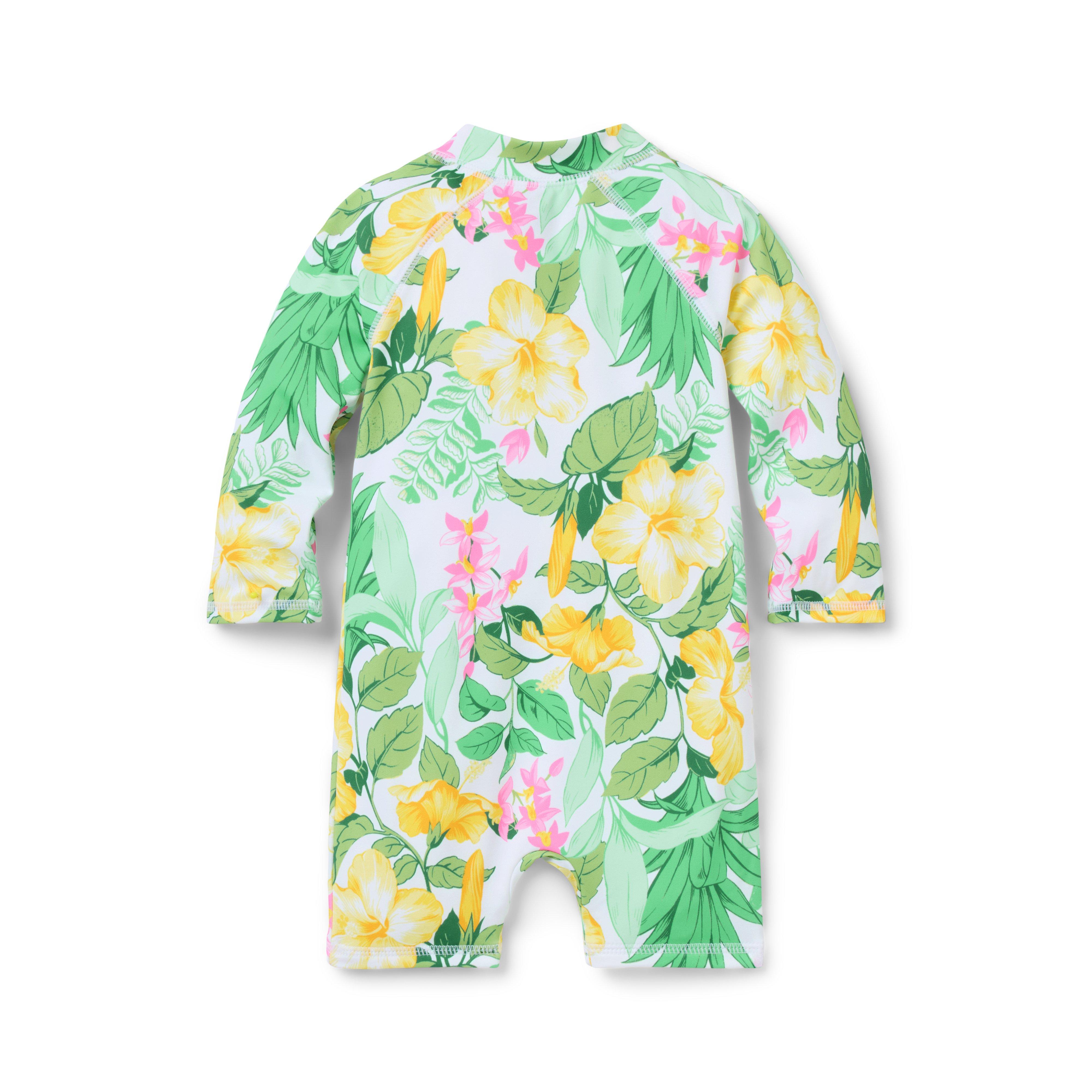 Baby Recycled Tropical Floral Swimsuit image number 2