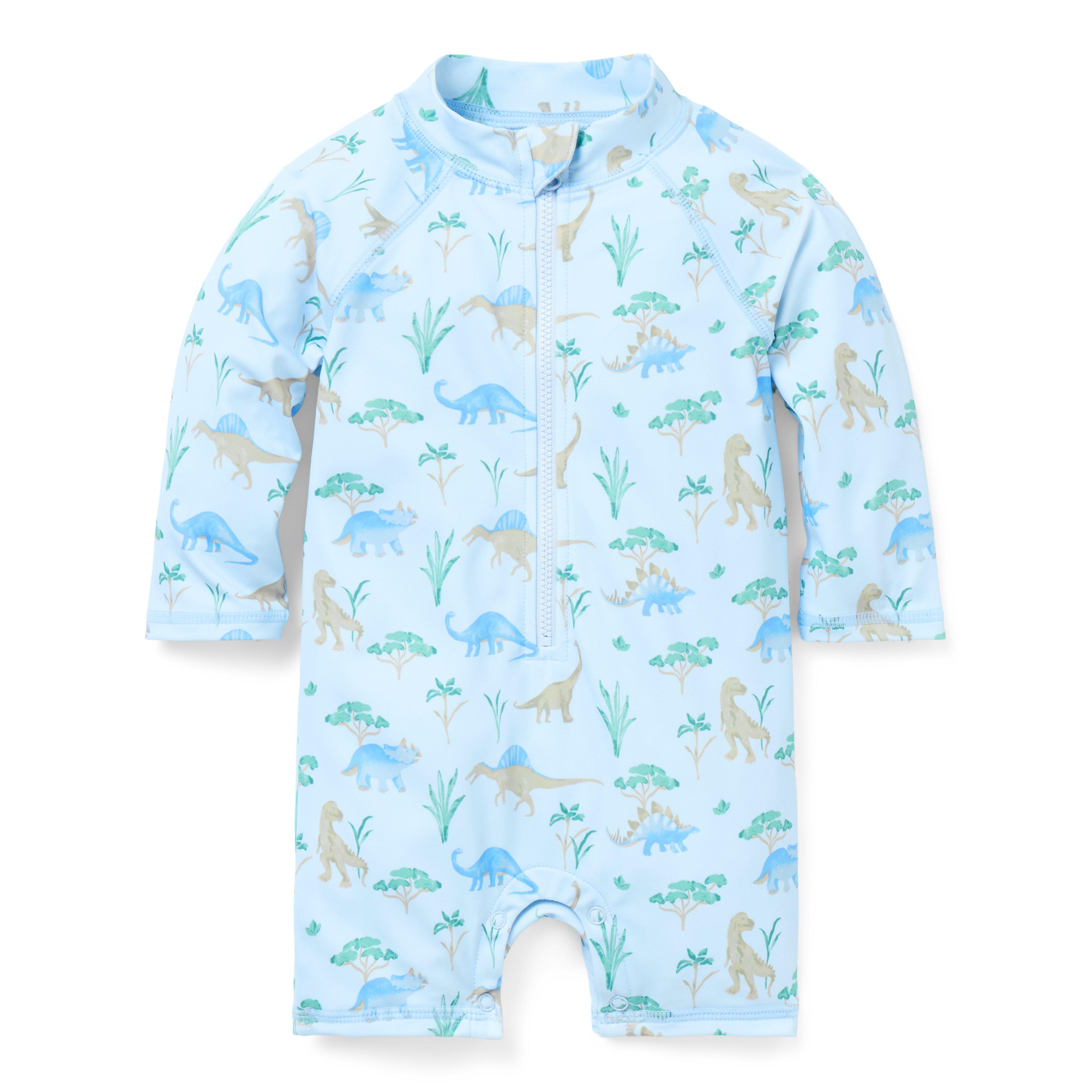 Baby Recycled Dinosaur Rash Guard Swimsuit