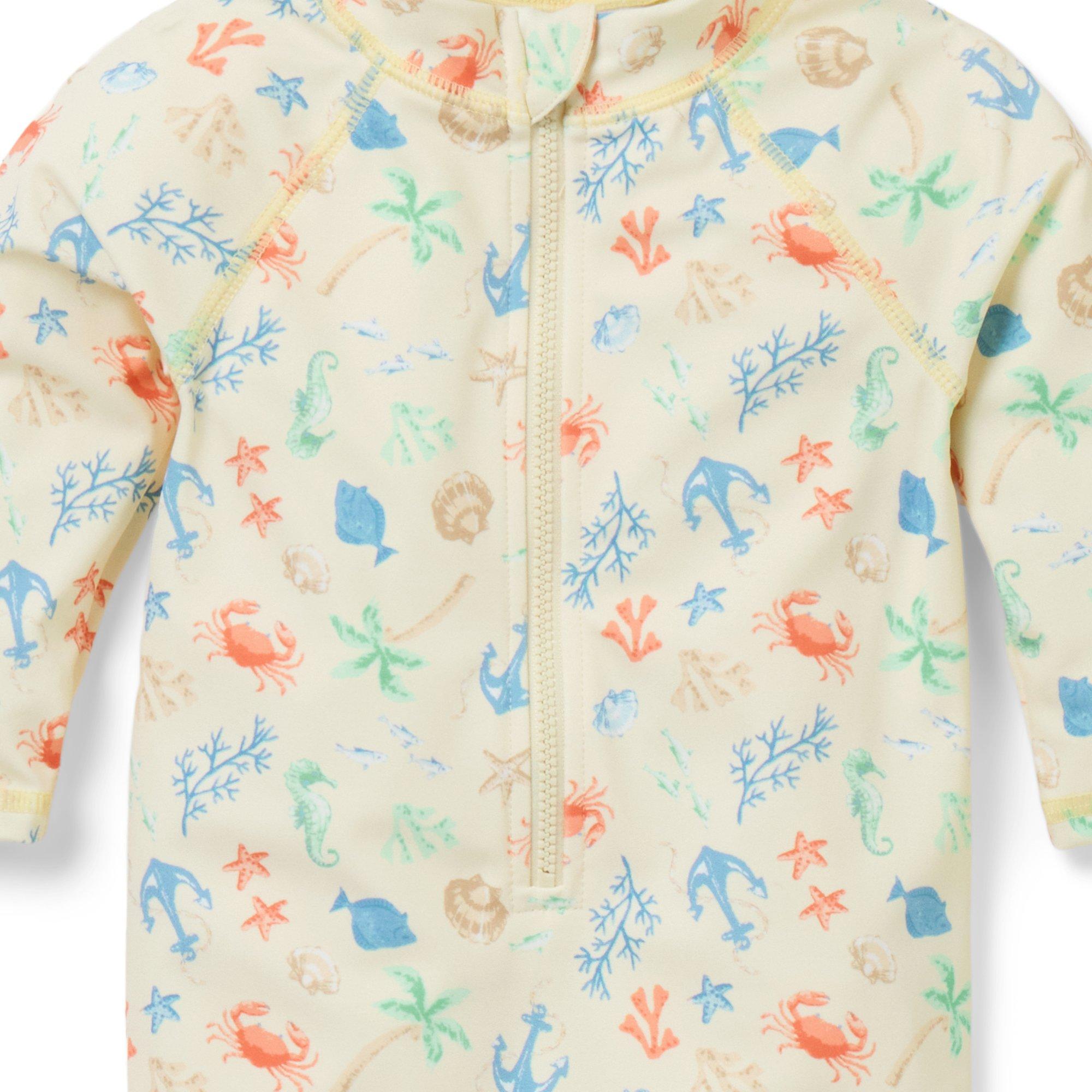 Baby Recycled Sea Friends Rash Guard Swimsuit image number 2