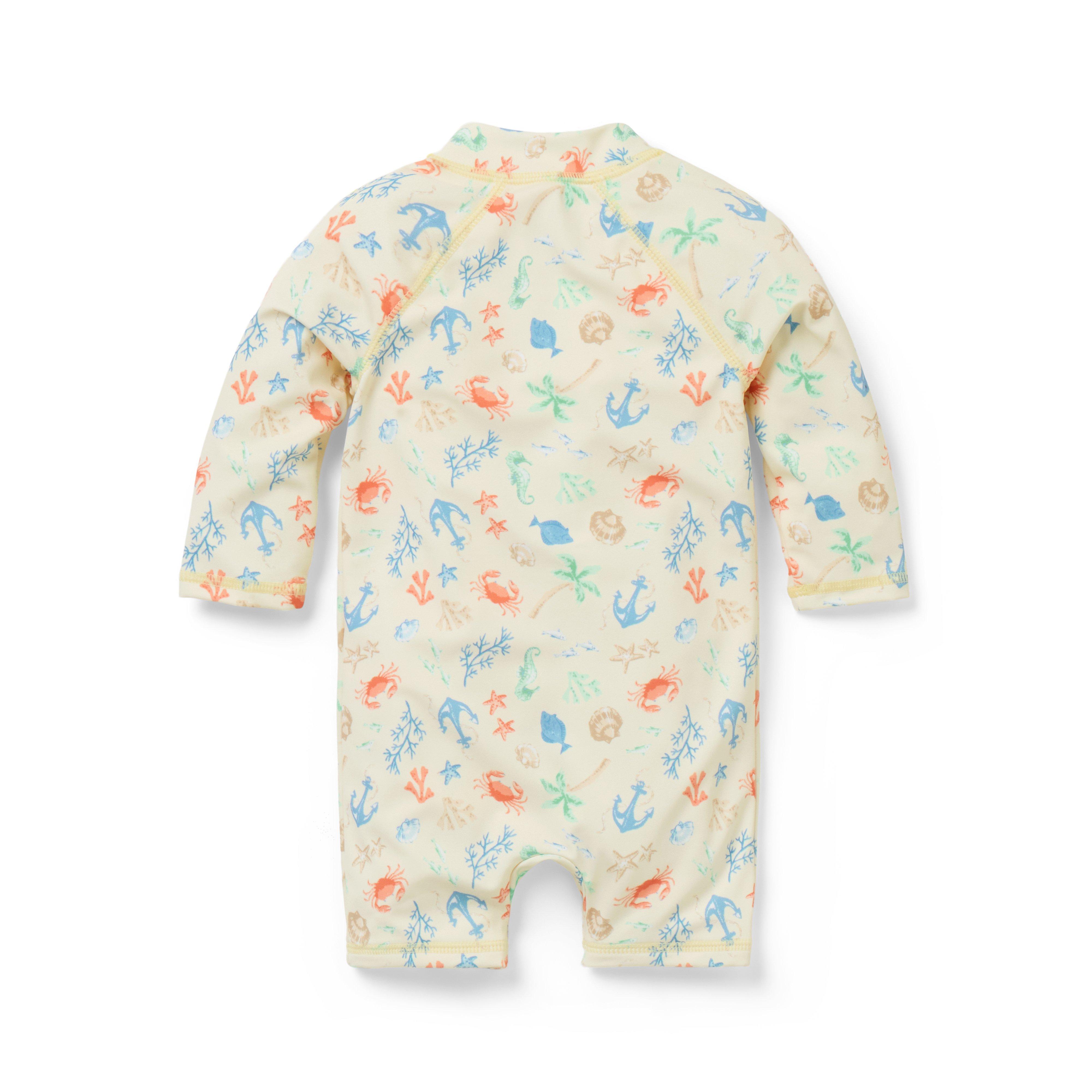 Baby Recycled Sea Friends Rash Guard Swimsuit image number 1