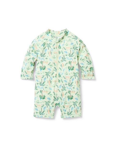 Baby Recycled Cheetah Rash Guard Swimsuit