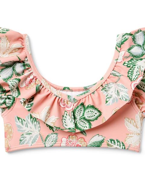 Recycled Floral Ruffle 2-Piece Swimsuit