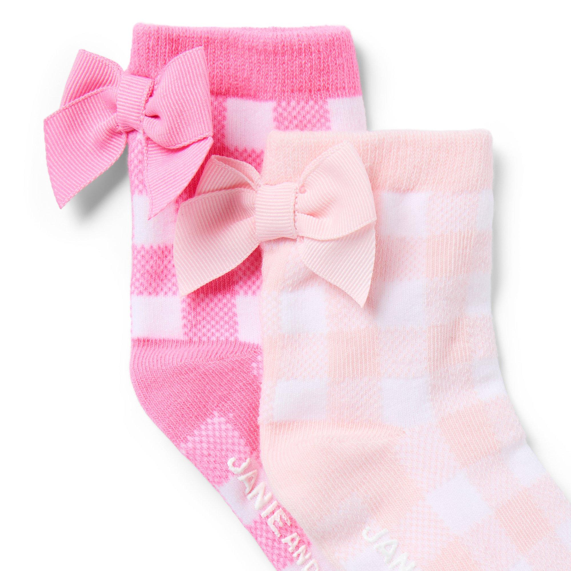 Gingham Bow Sock 2-Pack image number 1