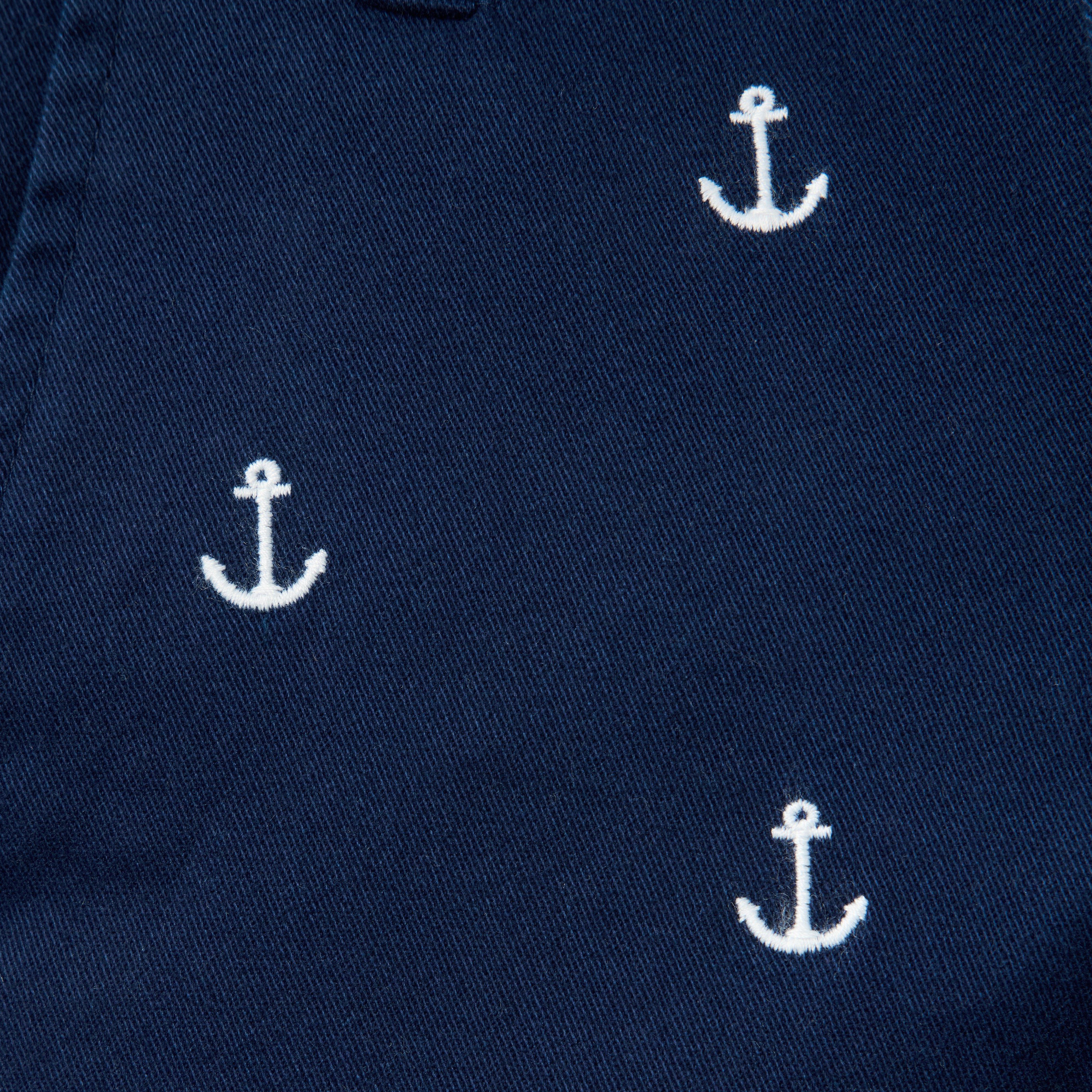 Embroidered Anchor Twill Short image number 1