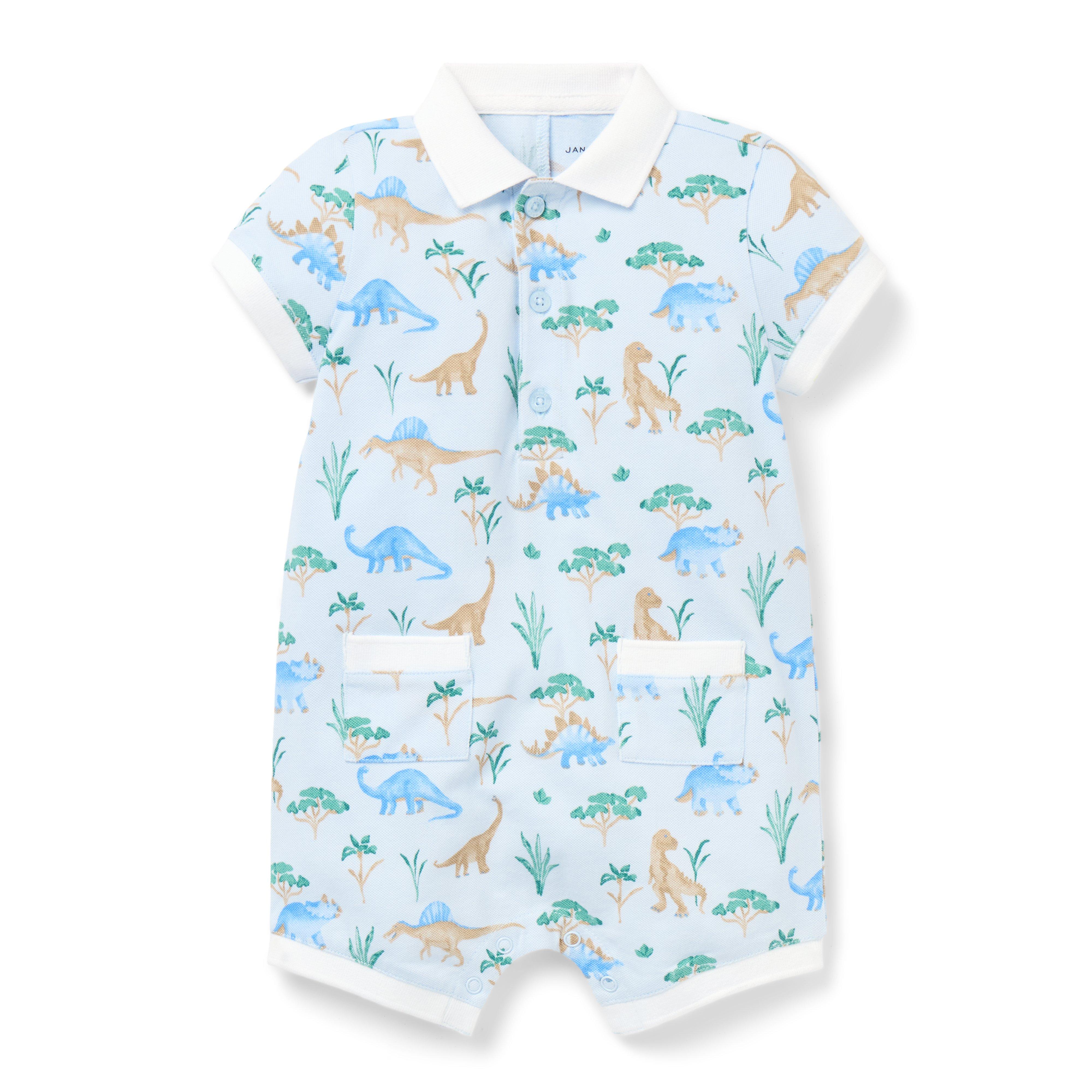 Baby Dinosaur Collared Romper