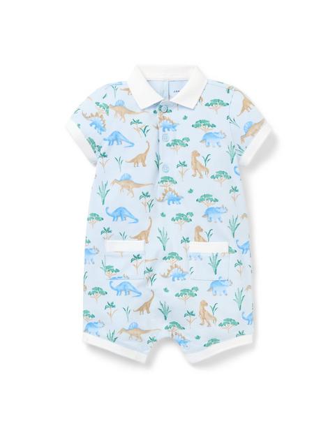 Baby Dinosaur Collared Romper