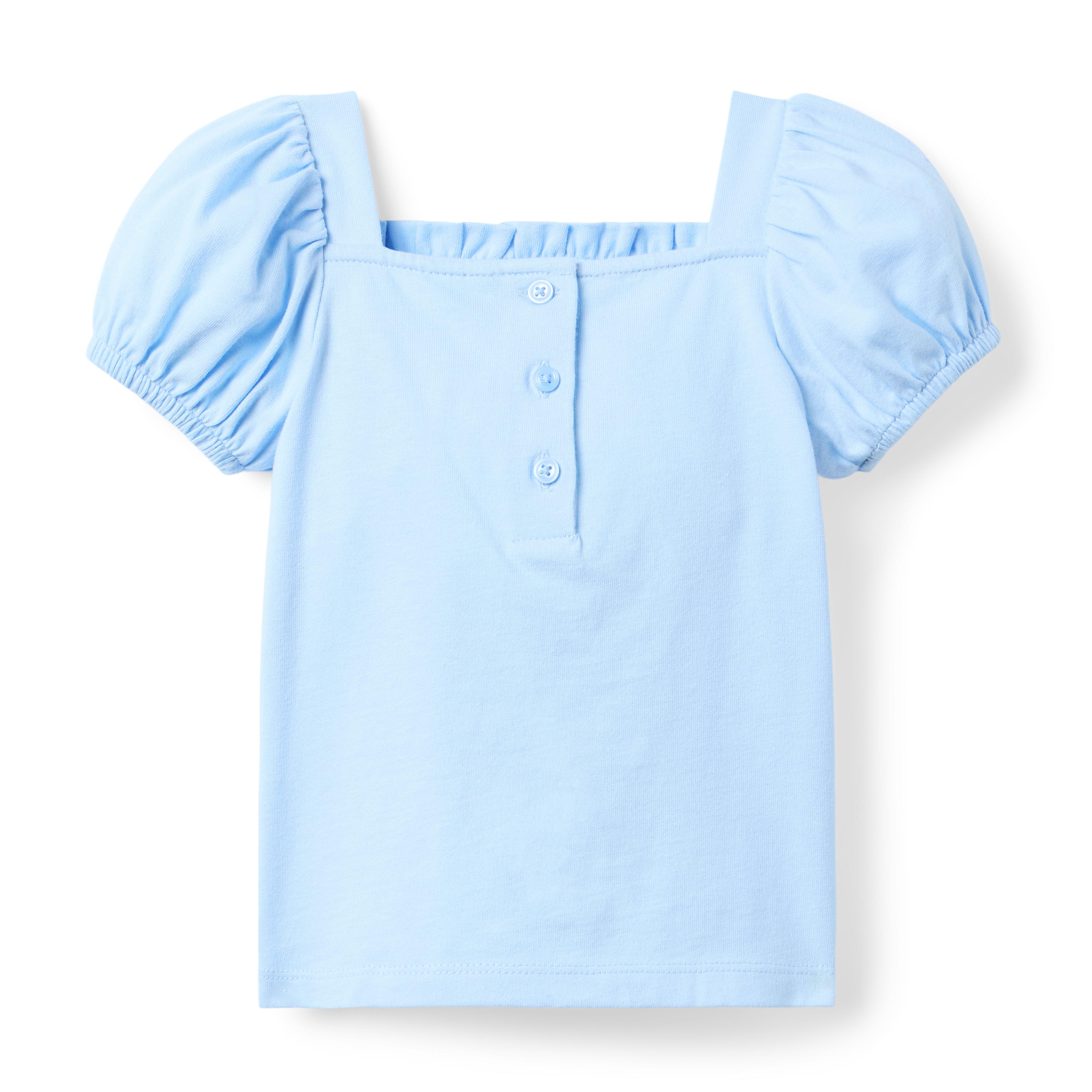 Ruffle Trim Puff Sleeve Top image number 1