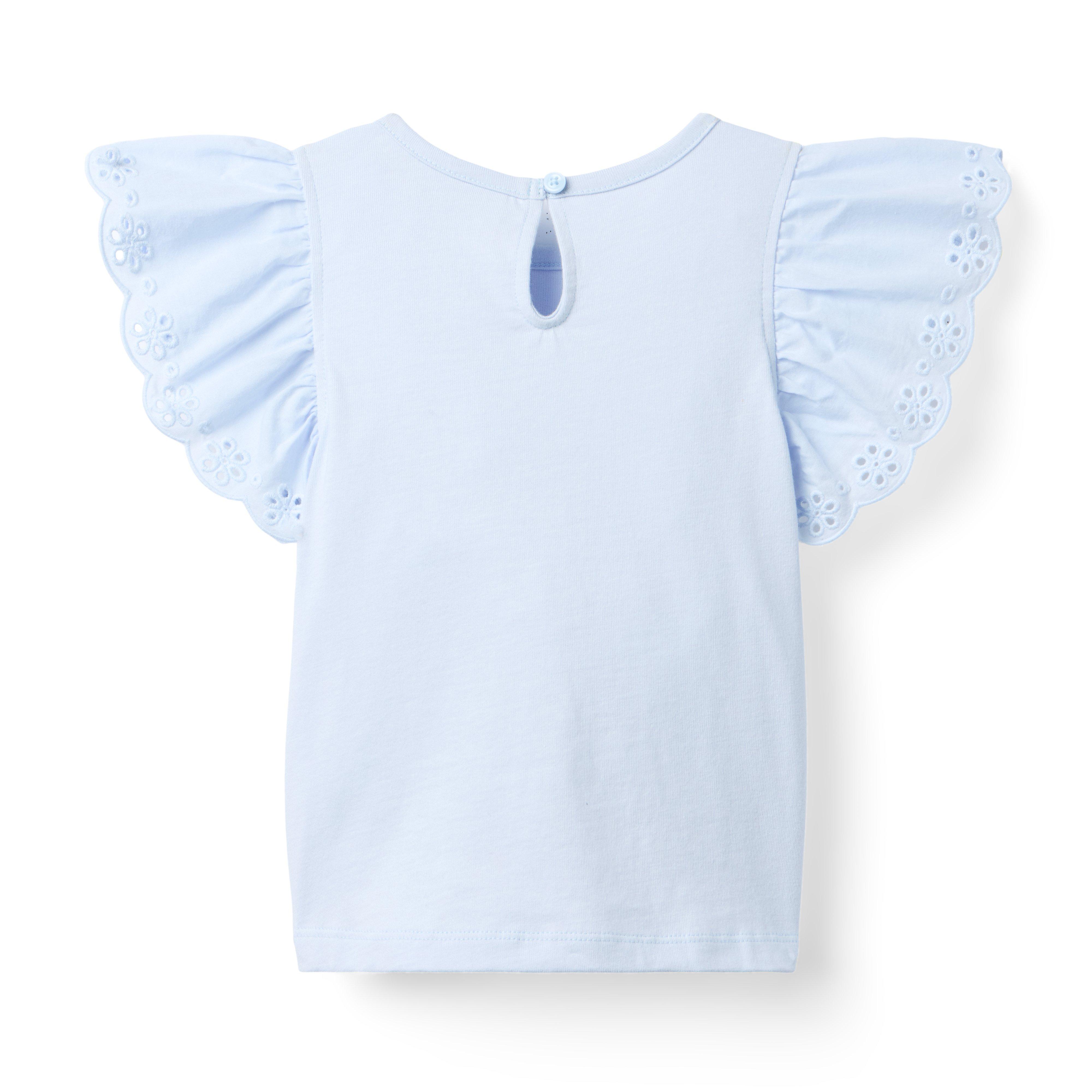 Eyelet Flutter Sleeve Tee image number 1