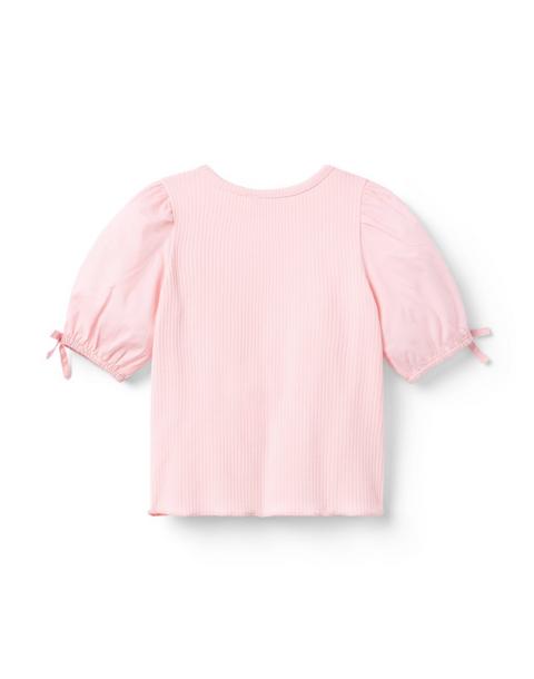 Ribbed Puff Sleeve Top