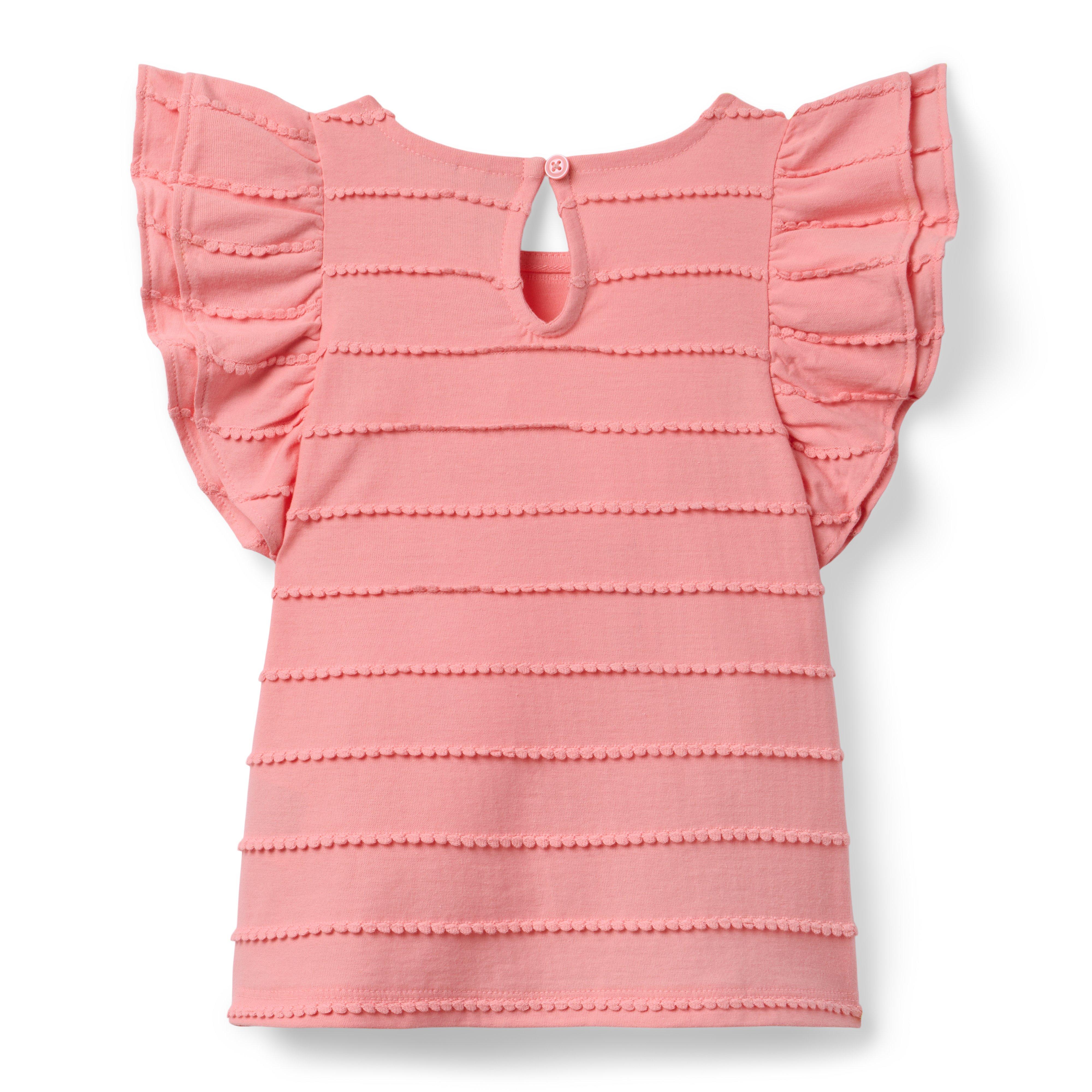 Scalloped Flutter Sleeve Top image number 1