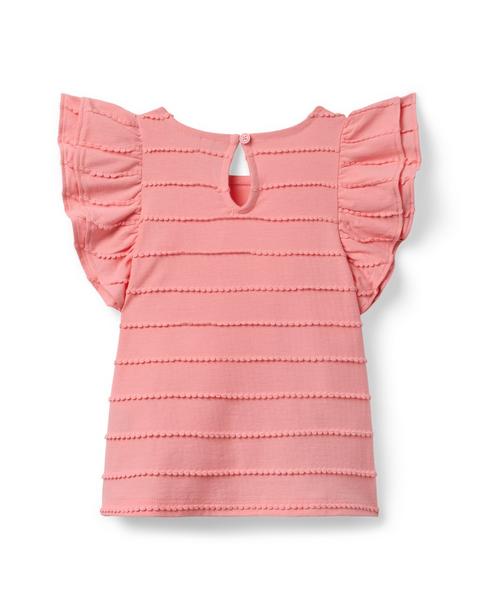 Scalloped Flutter Sleeve Top