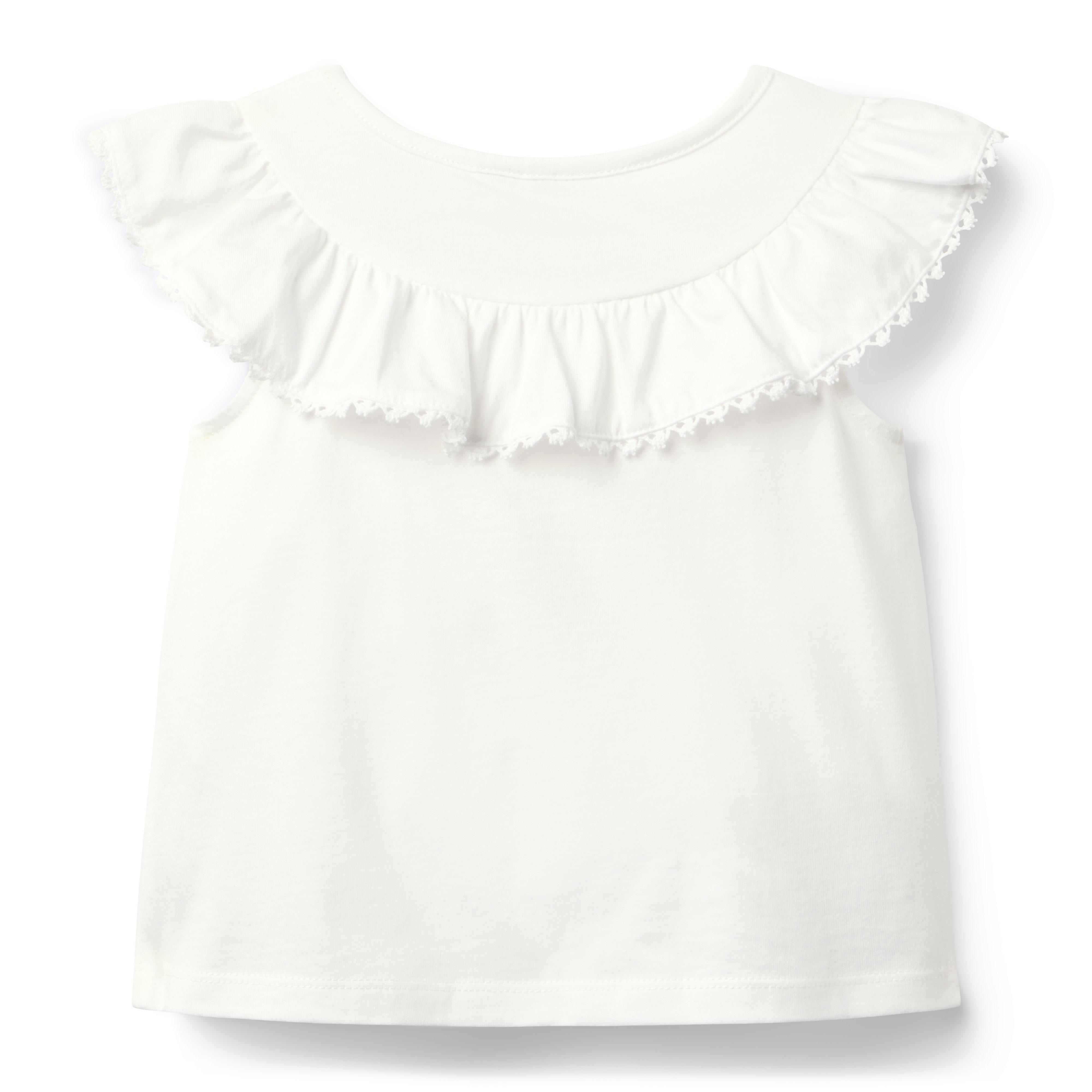 Lace Trim Ruffle Top image number 1