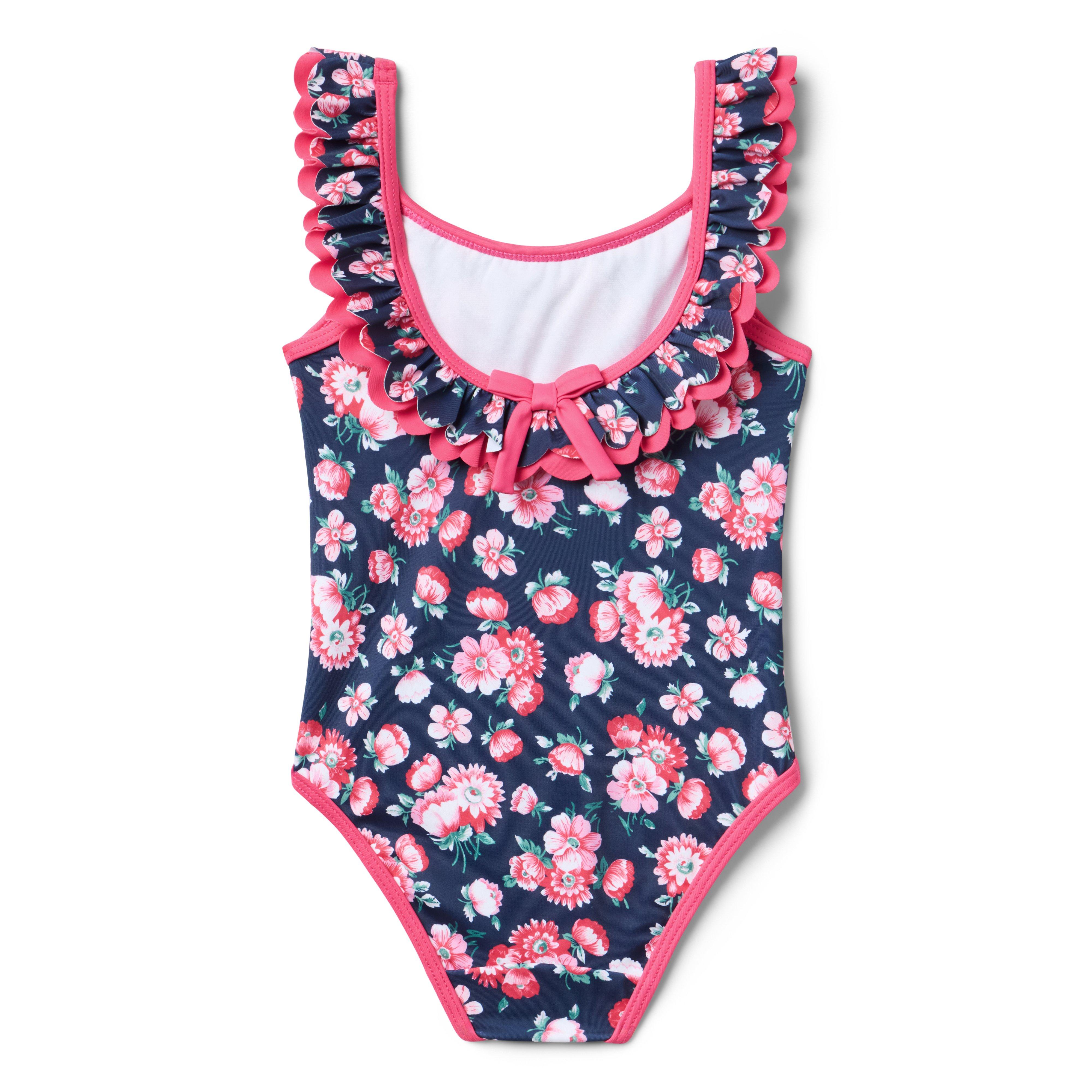 Recycled Floral Scalloped Swimsuit image number 2