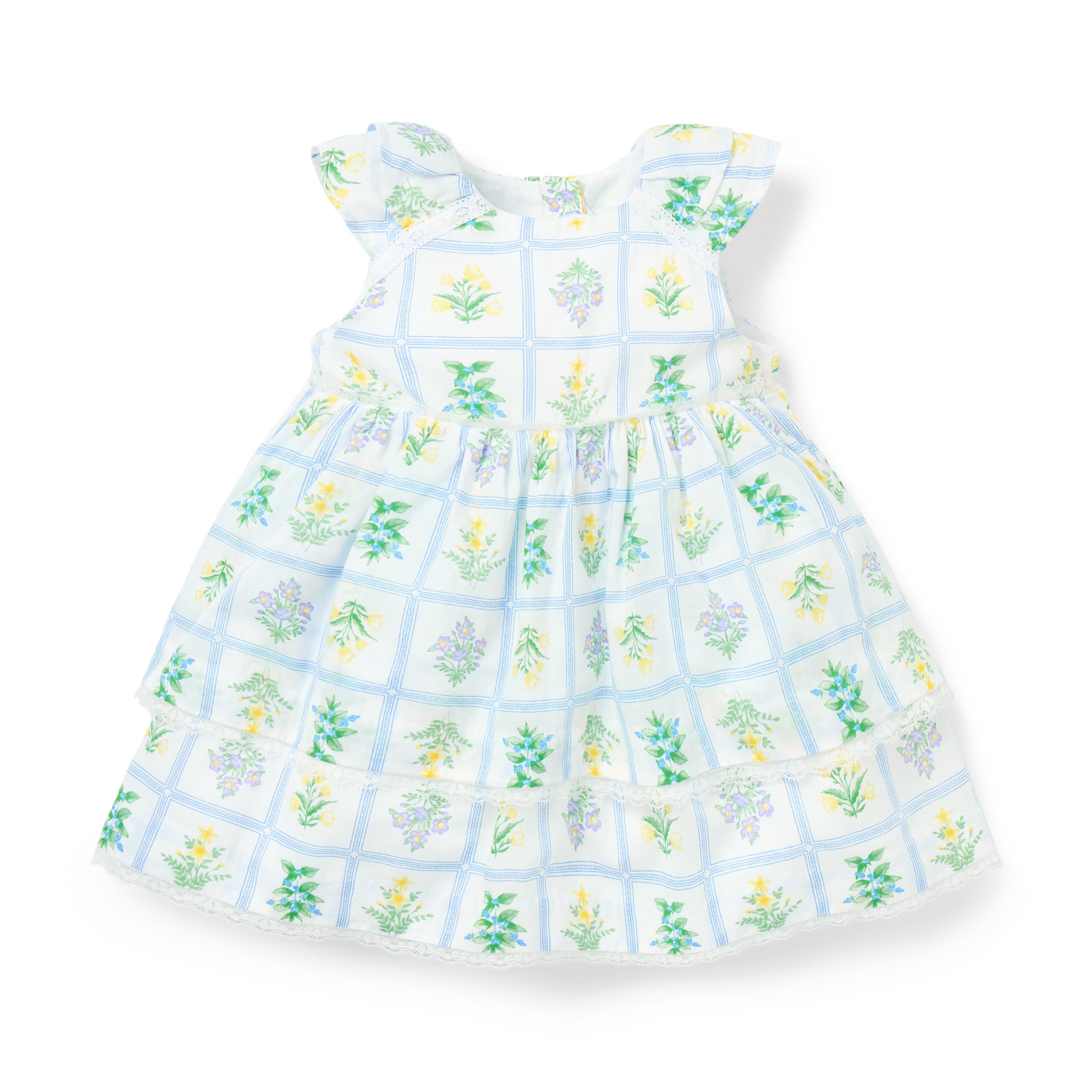 Baby Floral Lace Trim Dress