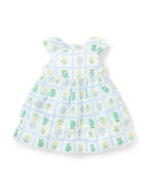 Baby Floral Lace Trim Dress