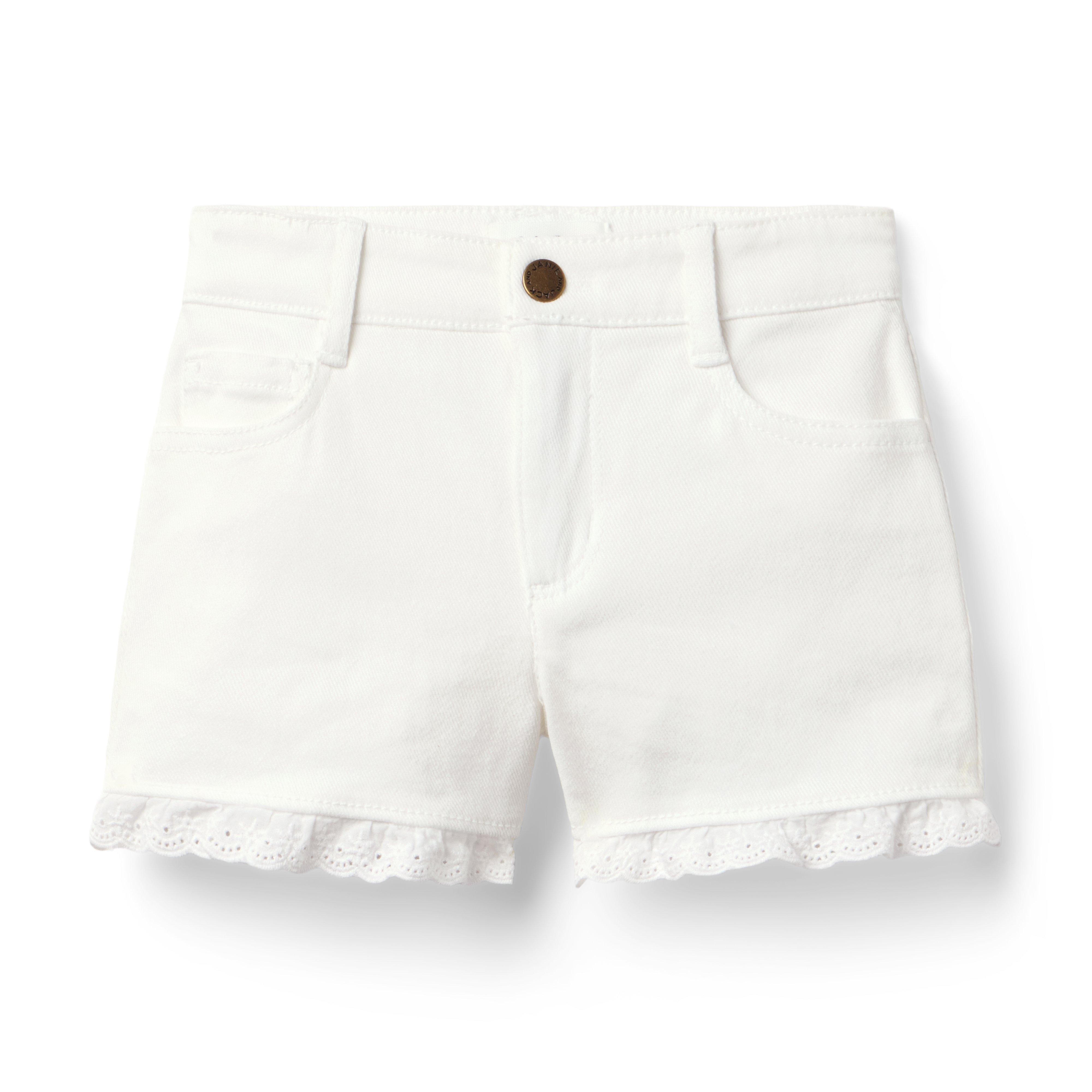 Denim Eyelet Trim Short