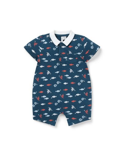 Baby Fish Collared Romper