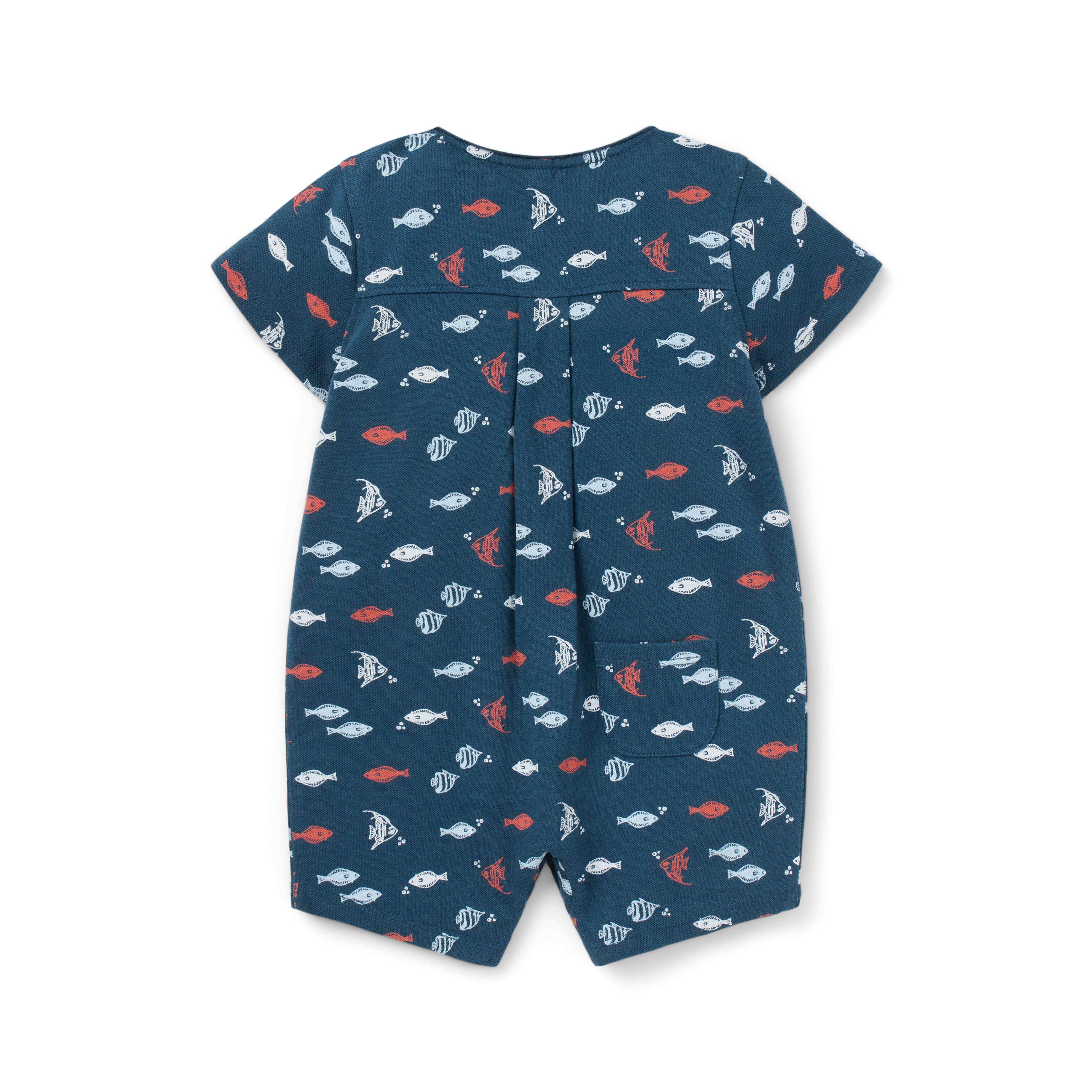 Baby Fish Collared Romper image number 2
