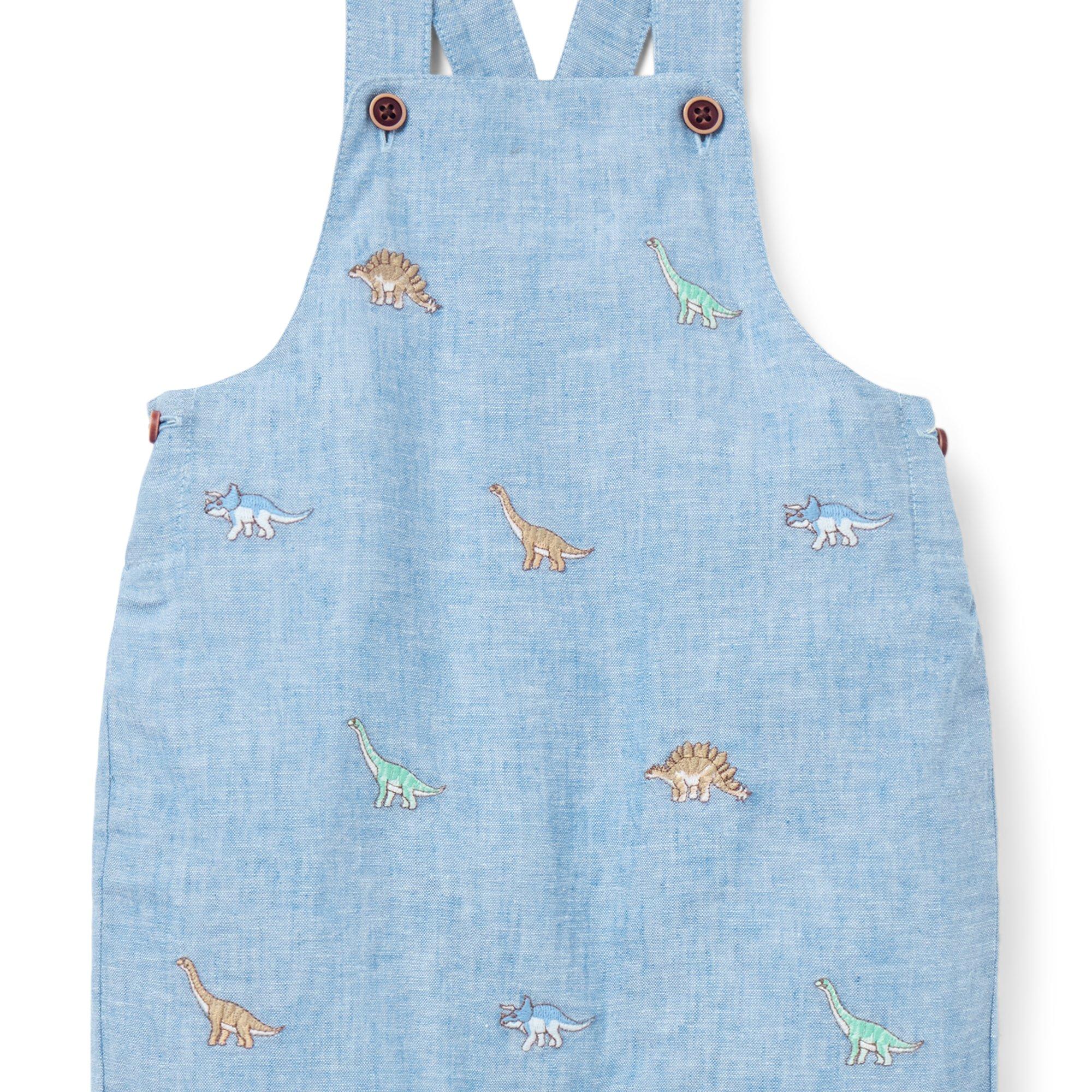 Baby Embroidered Dinosaur Overall image number 1