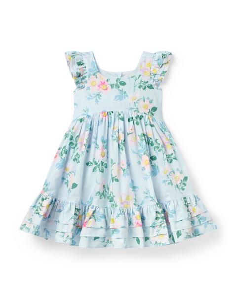 janie & jack dresses Collections Golden Haze Floral Floral Ruffle Sleeve Dress by and preloved. bellagirlsfashion on LTK